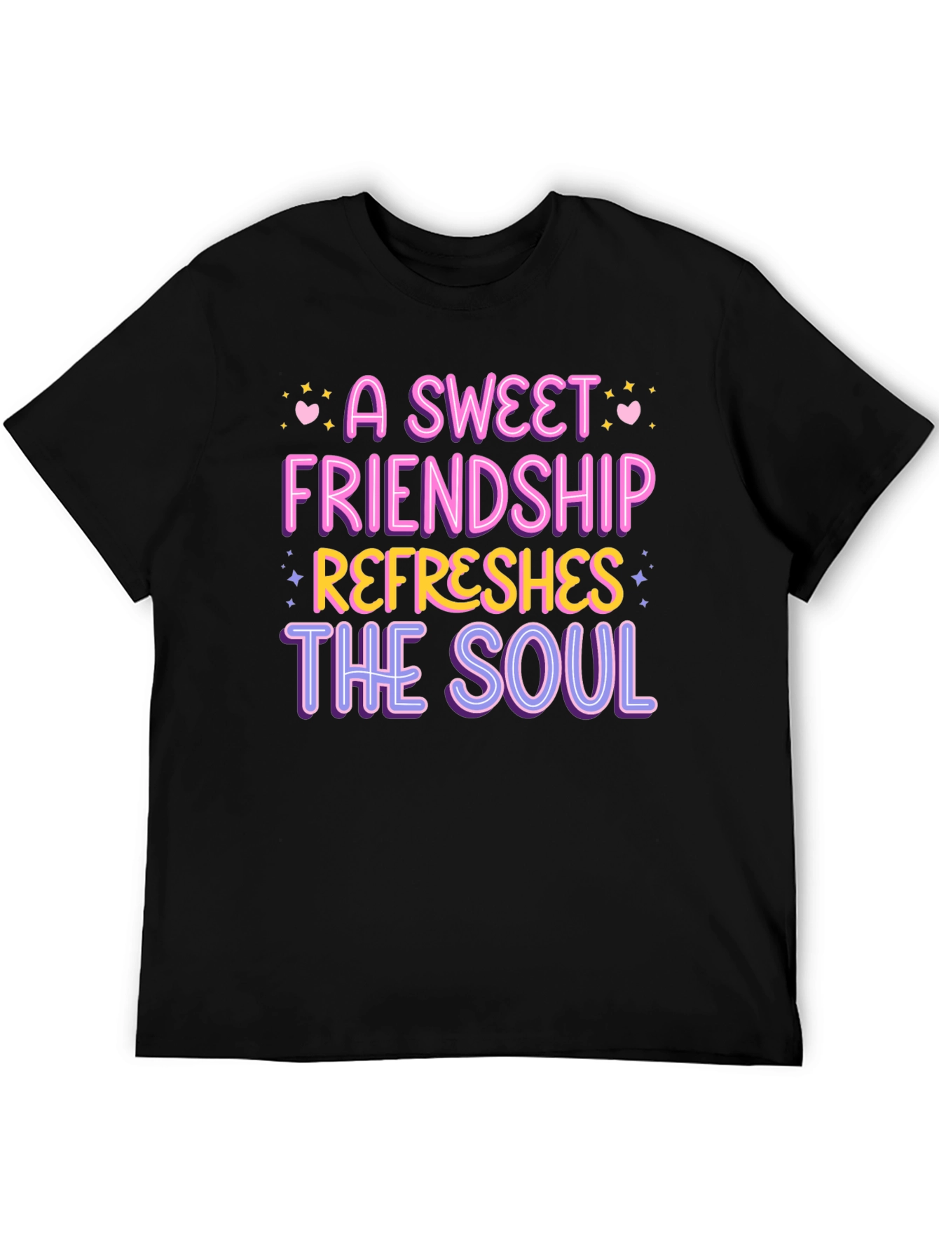 Black A Sweet Friendship Refreshes the Soul Tee view 5