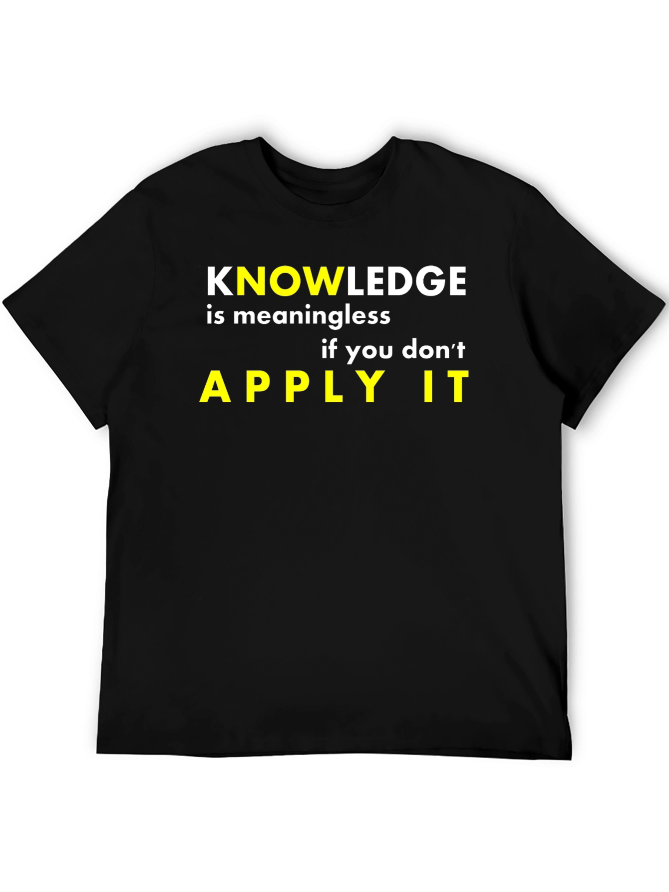 Black Knowledge Apply It Black T-Shirt view 5