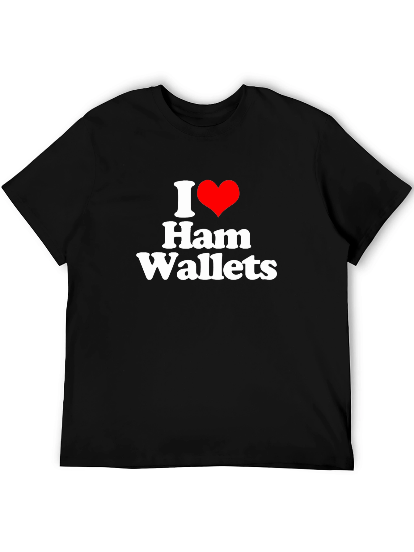 Black I Heart Ham Wallets Funny Graphic Tee view 5