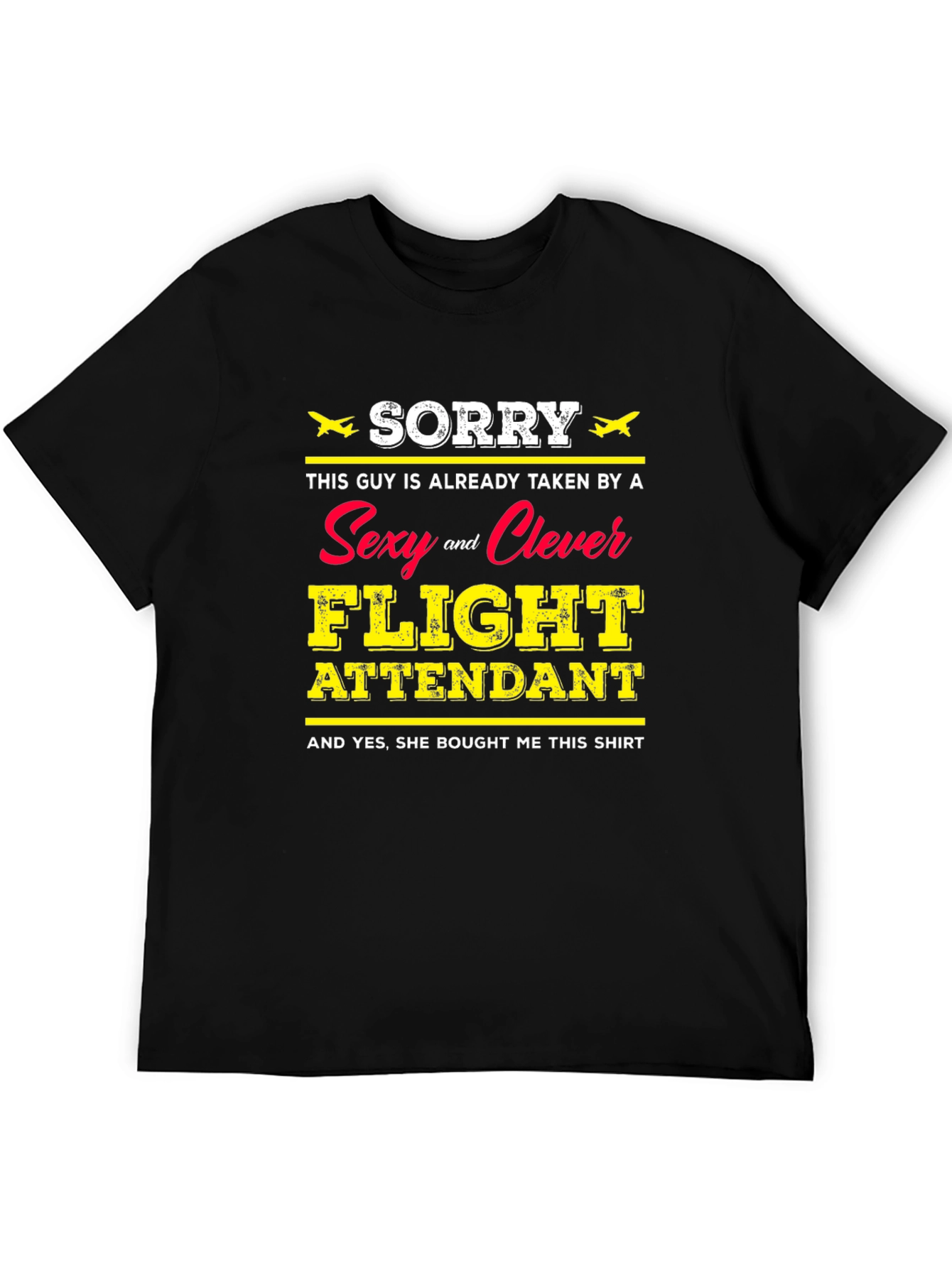 Black Taken by Flight Attendant Graphic Tee view 5