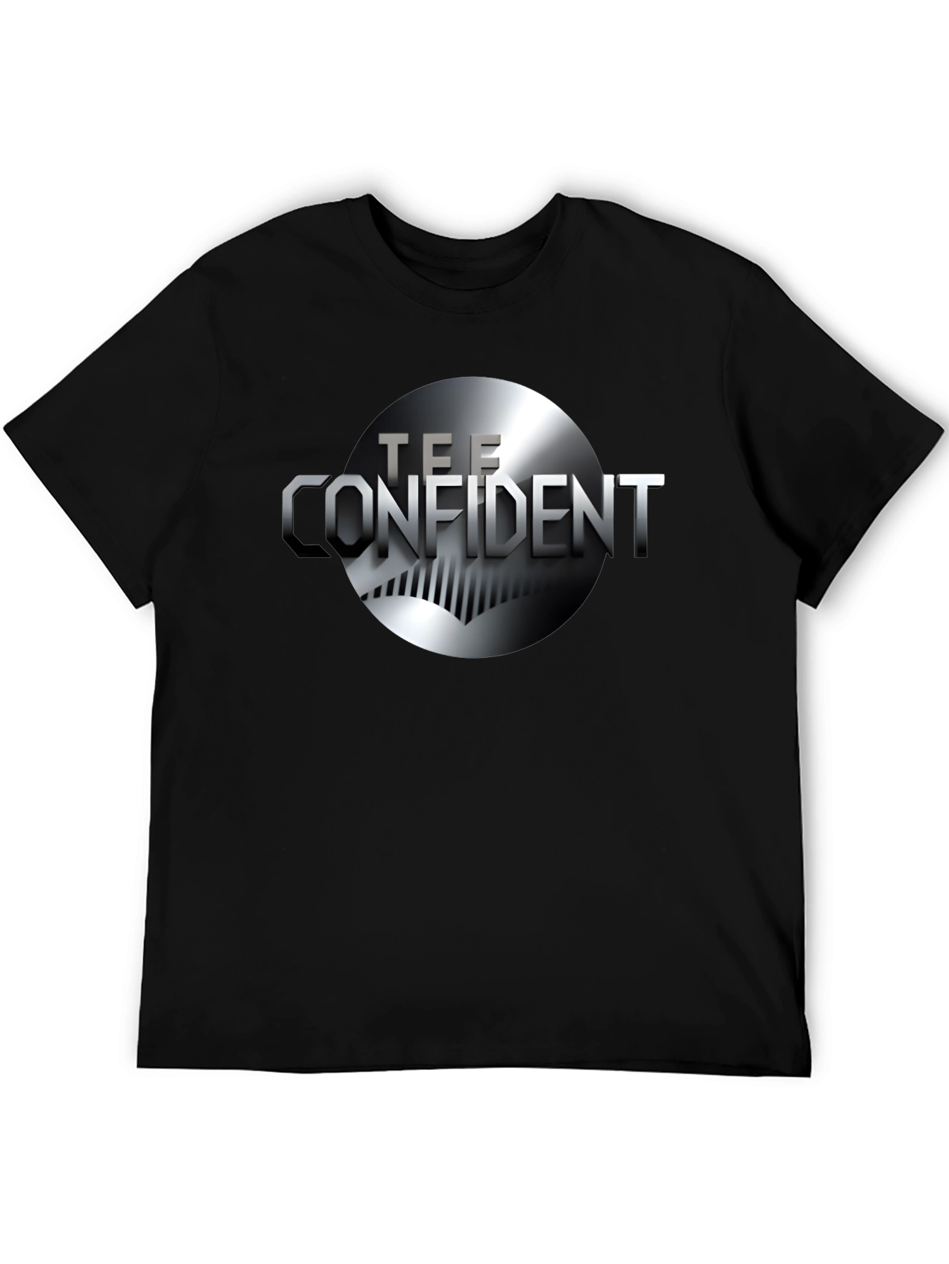 Black Tee Confident Black Graphic T-Shirt - Modern Design view 5