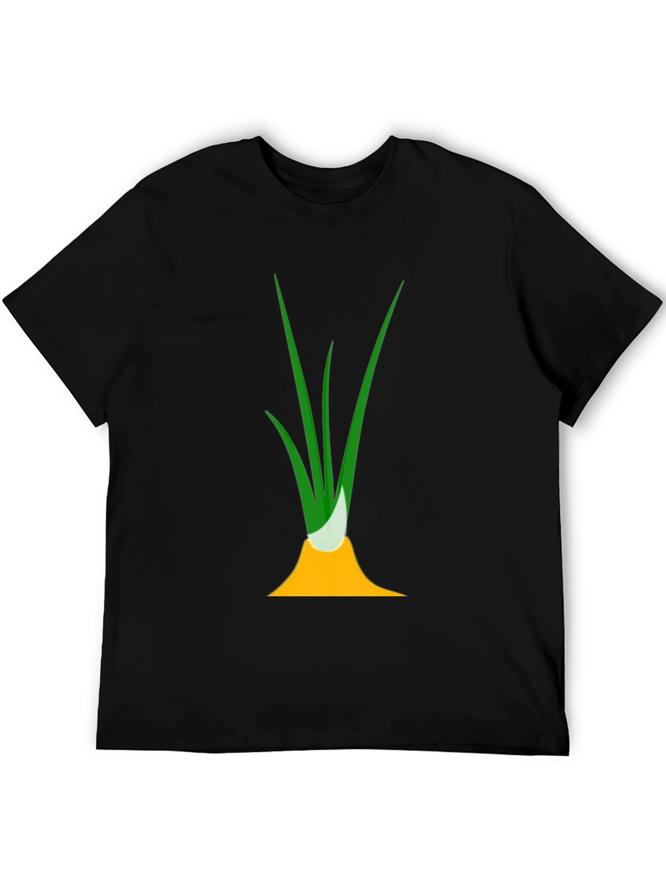 Black Funny Onion Graphic Tee - Black Cotton T-Shirt view 5