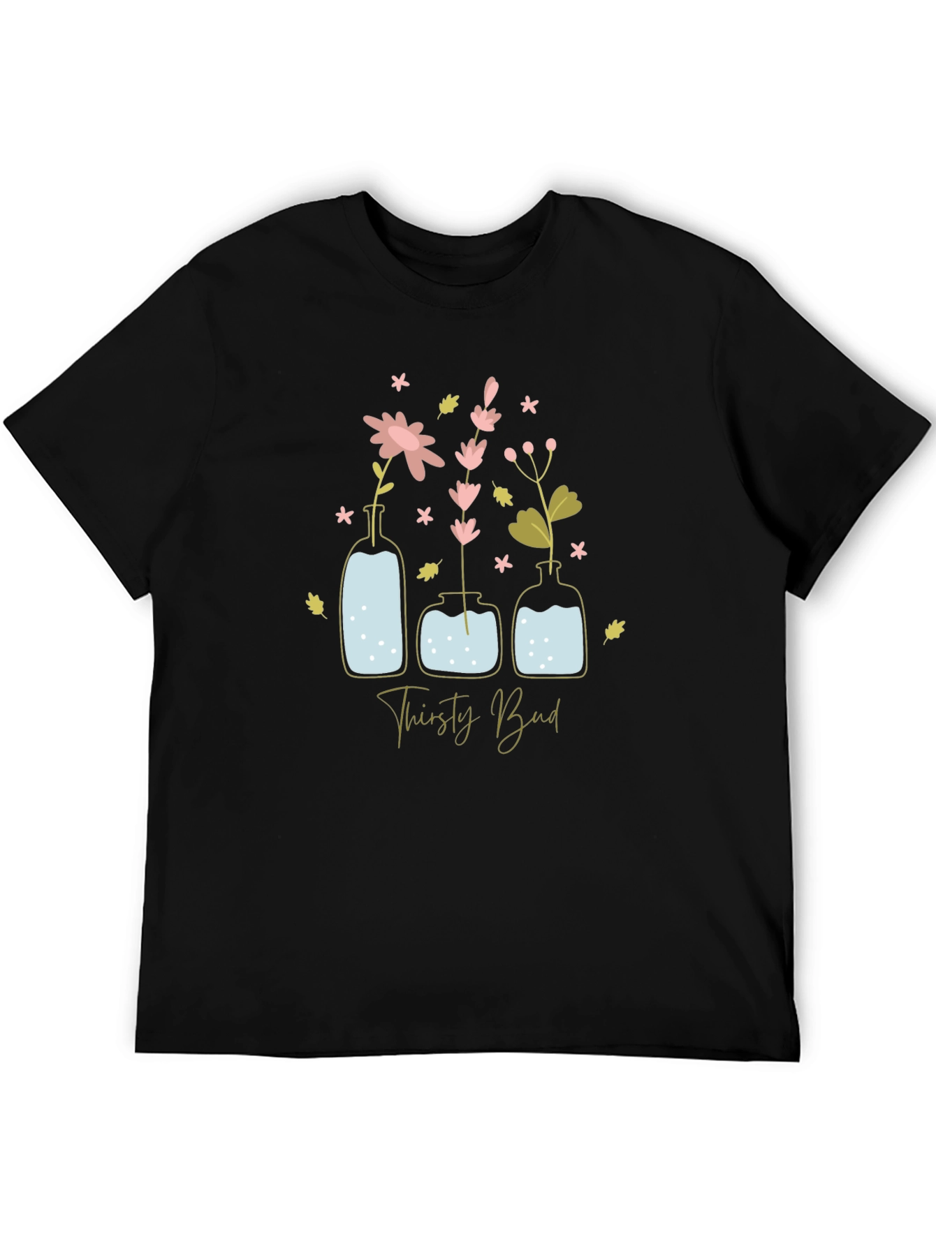 Black Thirsty Bud Graphic T-Shirt view 5