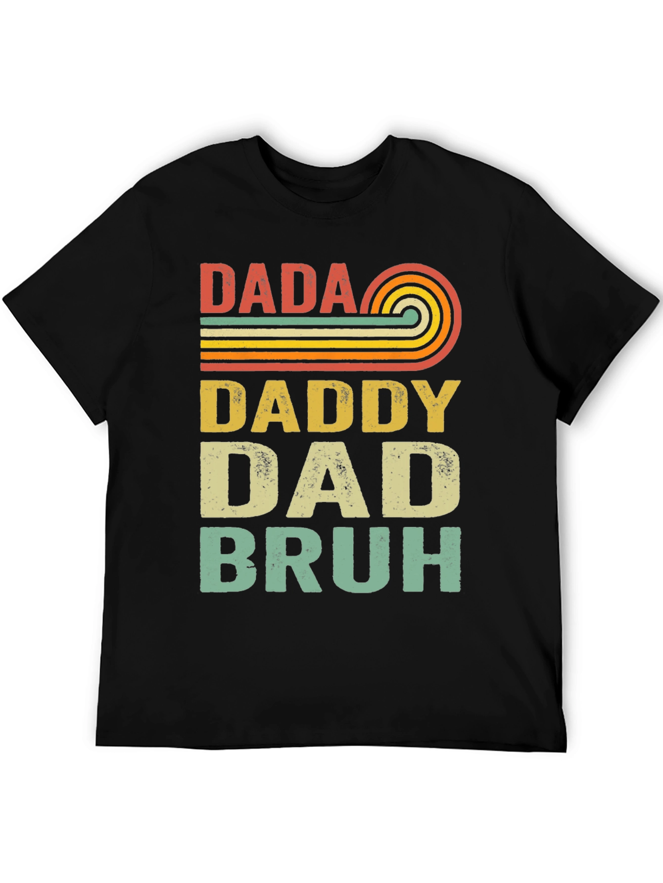 Black Retro Dada Daddy Dad Bruh T-Shirt view 5