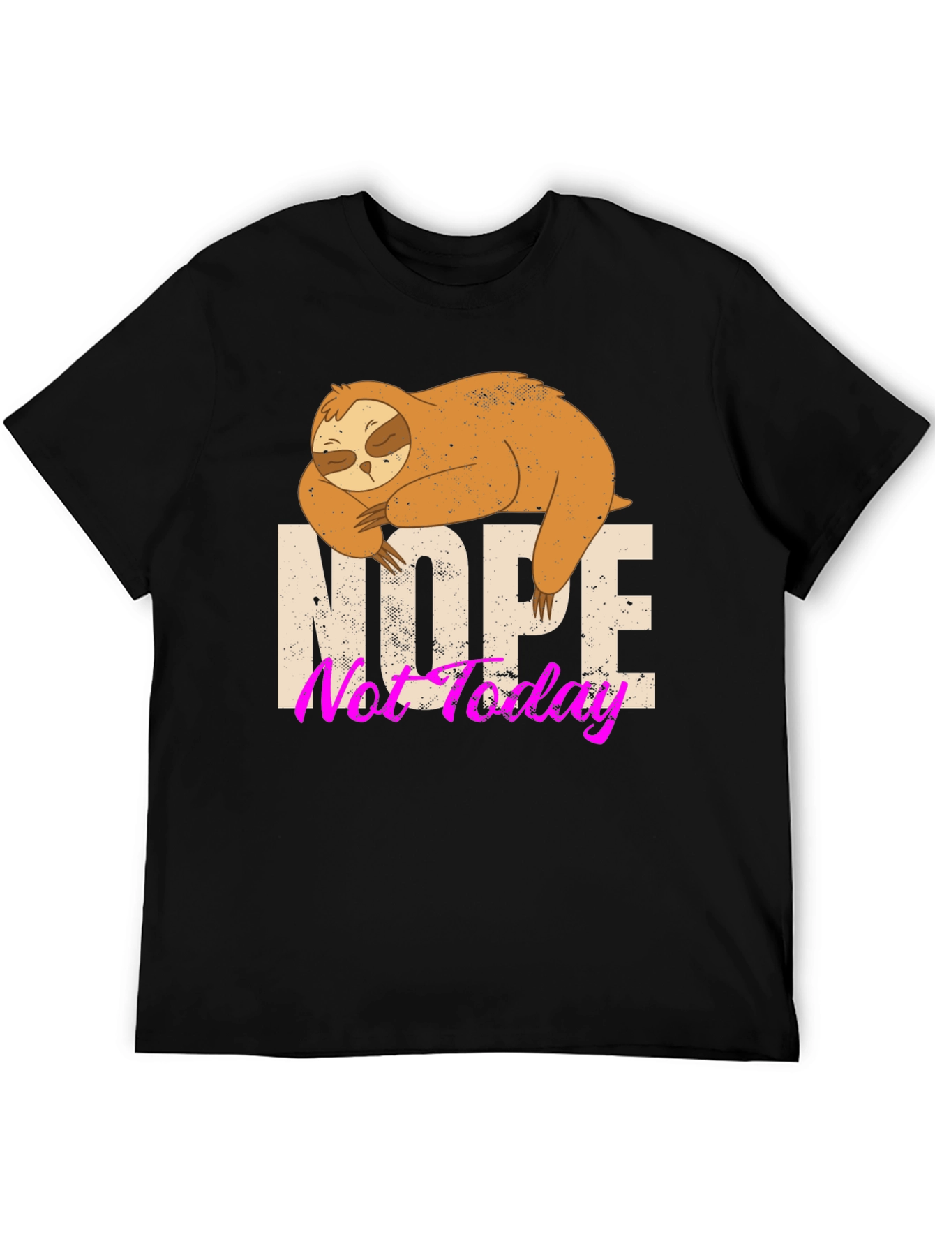 Nope Not Today Sloth Graphic Tee - 5