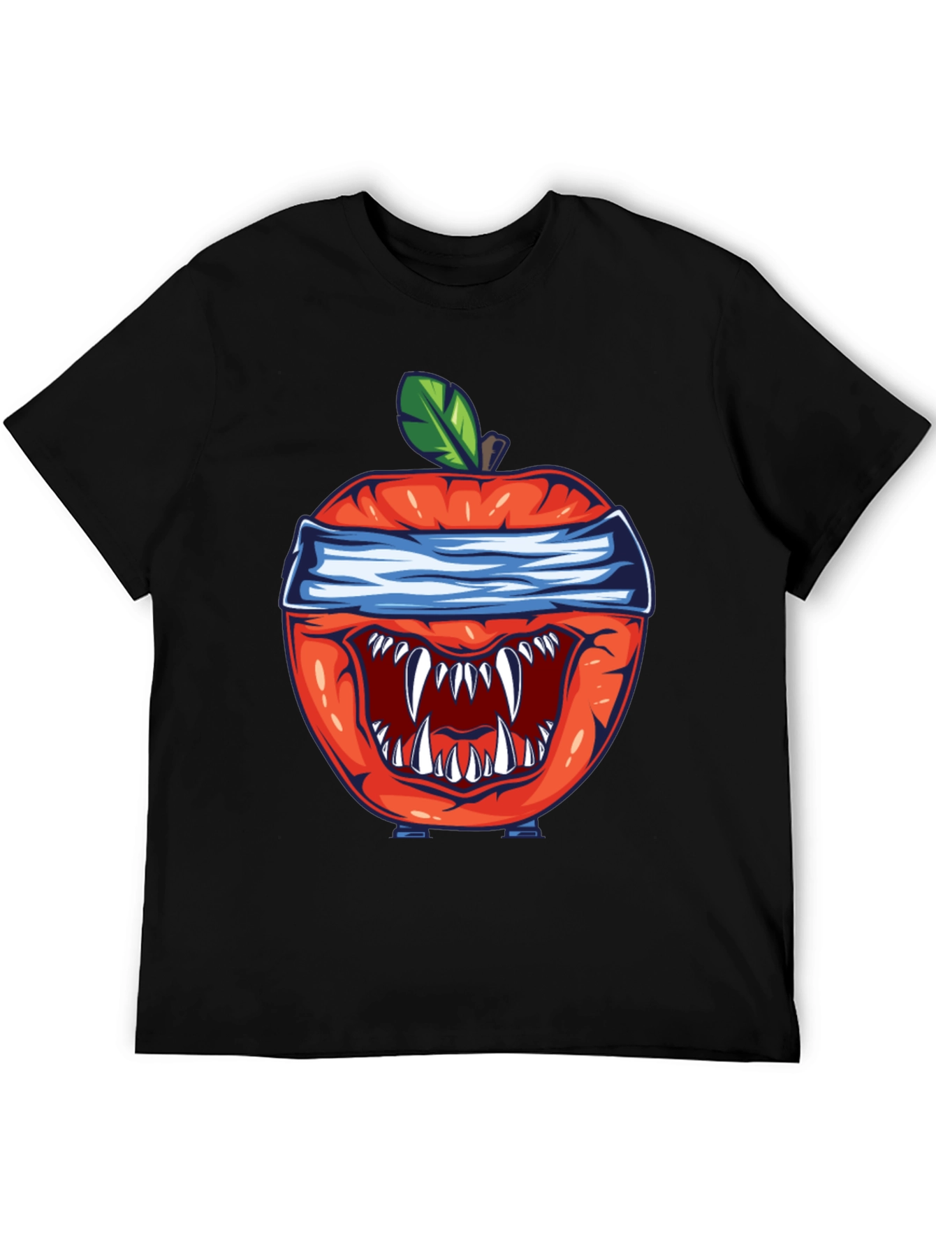 Black Monster Apple Graphic Tee - Unique Design view 5