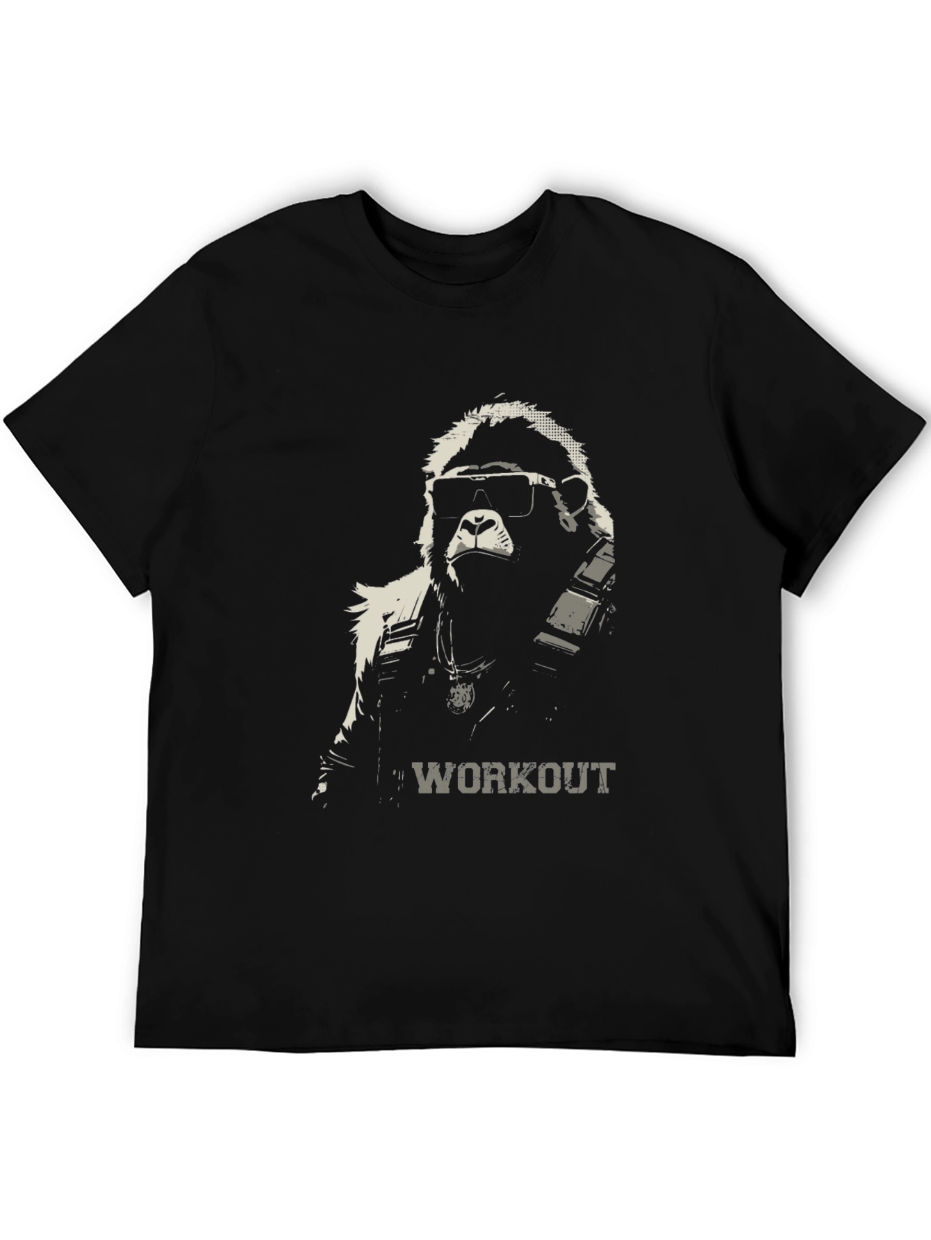 Black Workout Gorilla Graphic Tee view 5