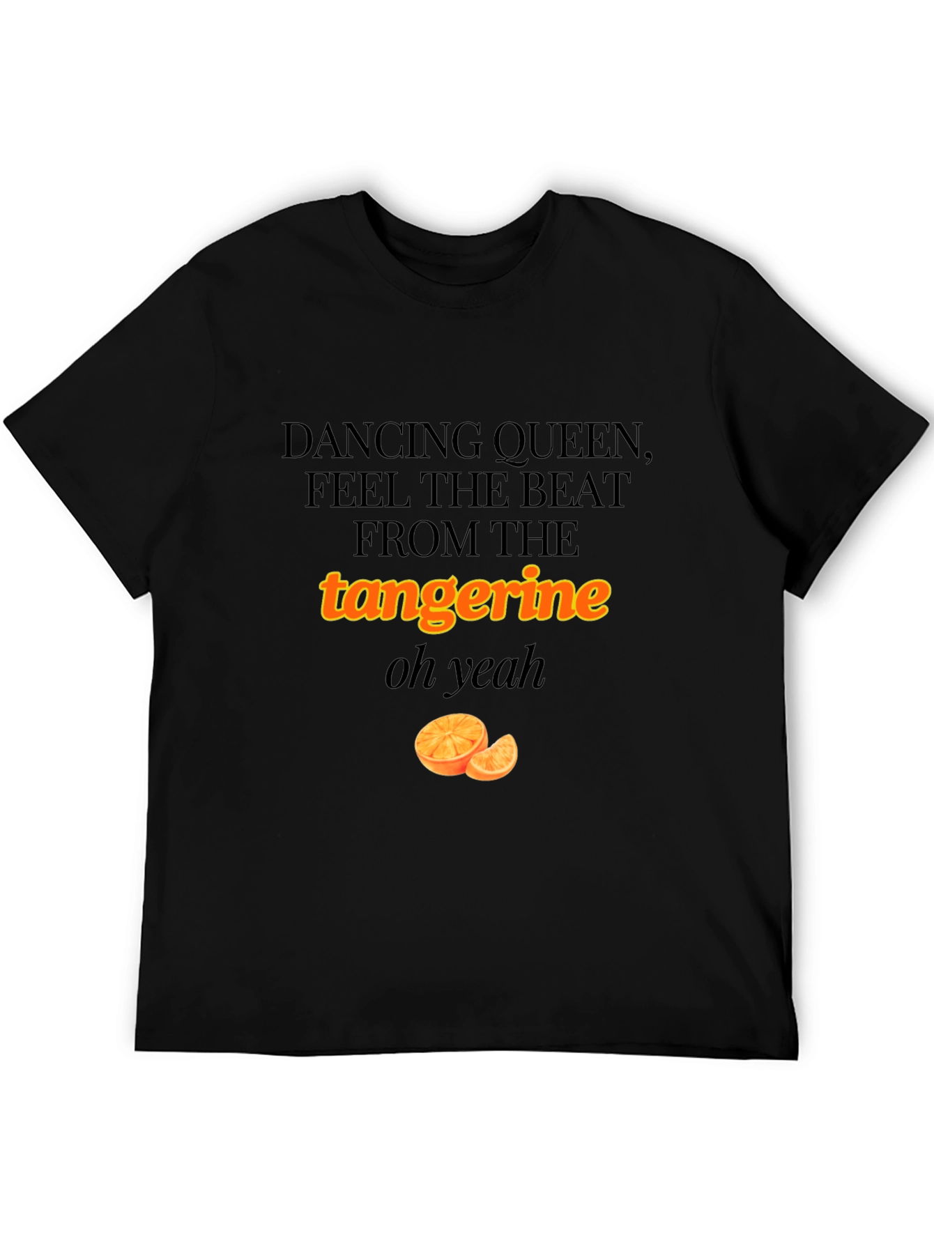 Black Dancing Queen Tangerine Graphic T-Shirt view 5