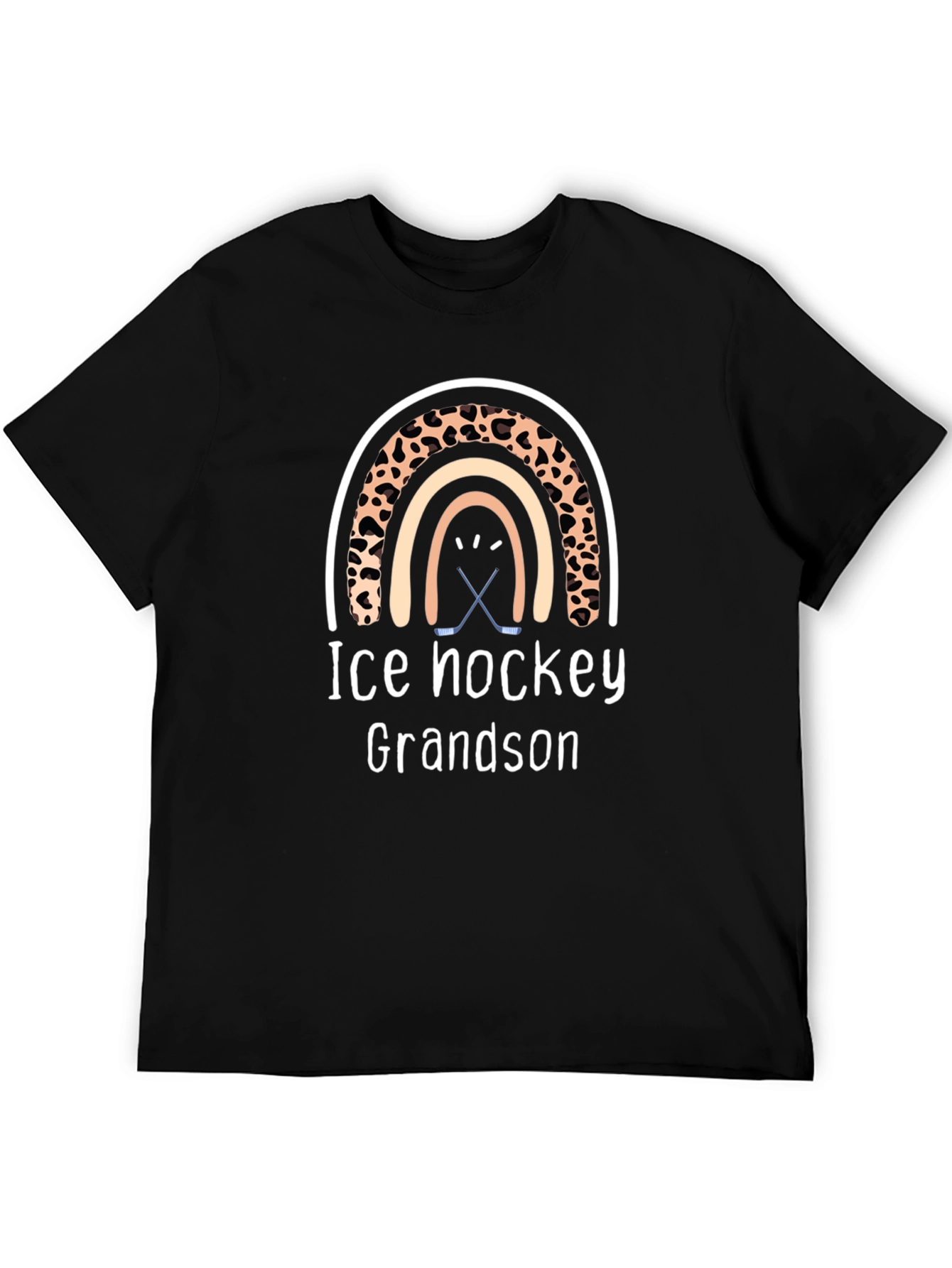 Black Ice Hockey Grandson Rainbow Graphic Tee view 5