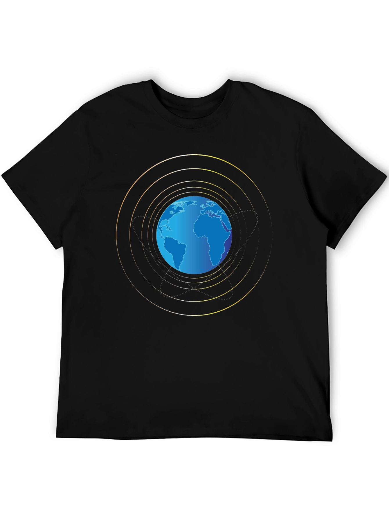 Black Globe Graphic Black T-Shirt view 5