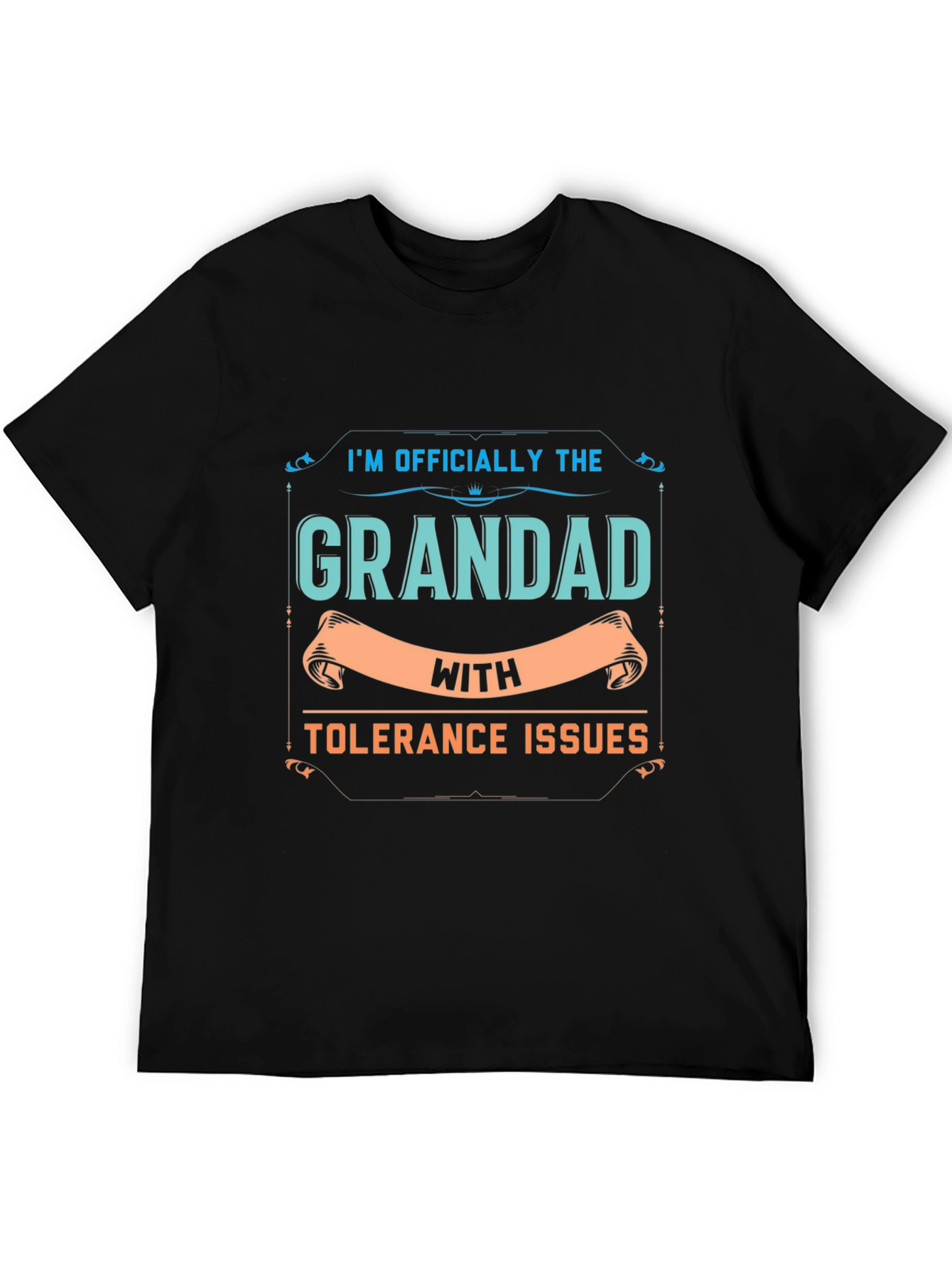 Black Grandad With Tolerance Issues - Funny T-Shirt view 5
