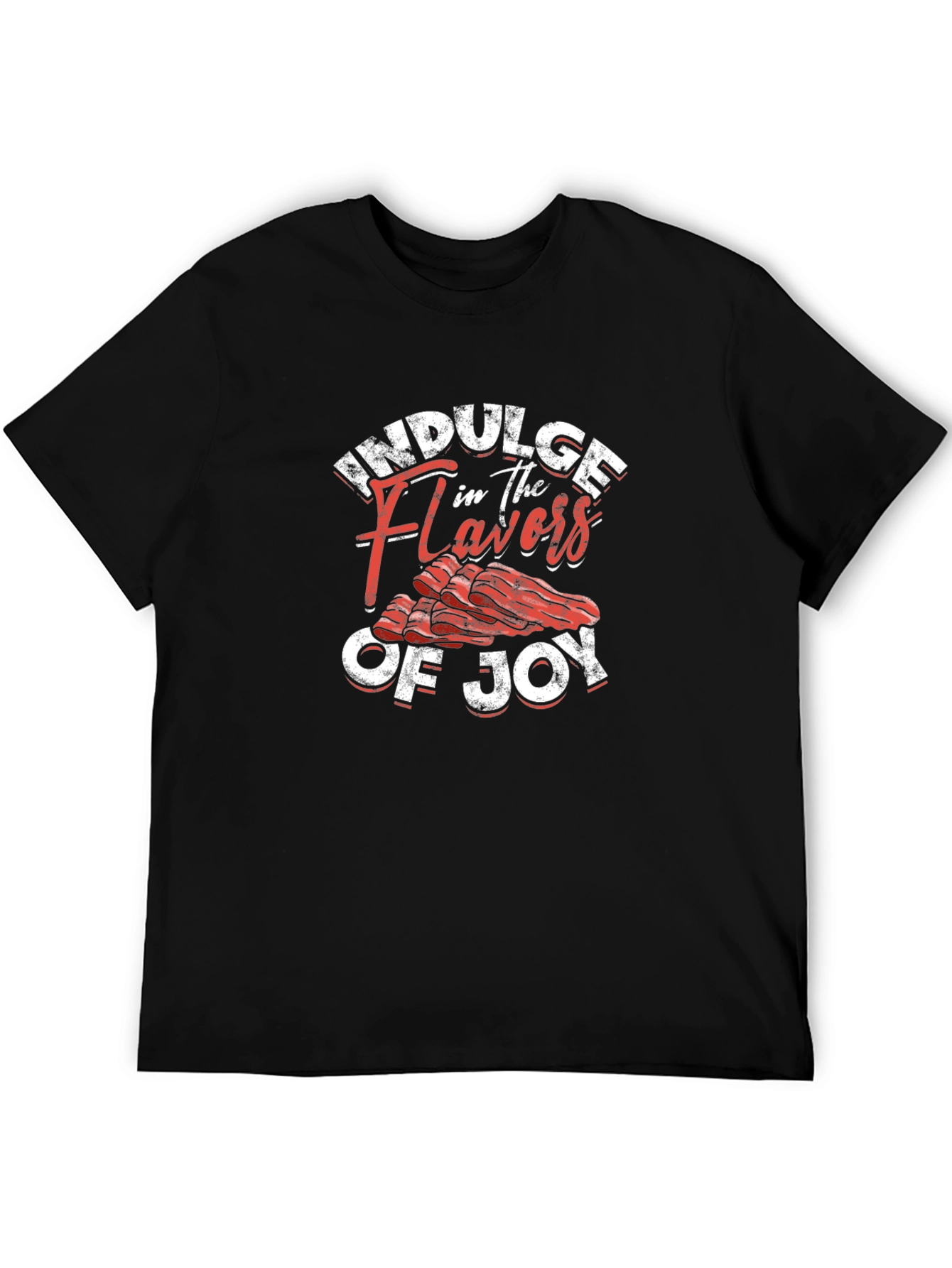 Black Indulge Flavors of Joy Bacon T-Shirt view 5