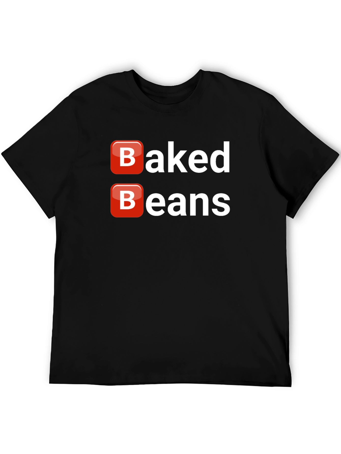 Black Baked Beans T-Shirt - Funny Food Tee view 5
