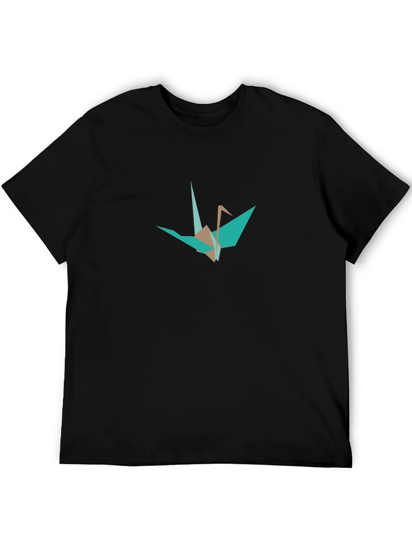 Black Origami Crane Graphic Tee - Stylish Casual Wear view 5