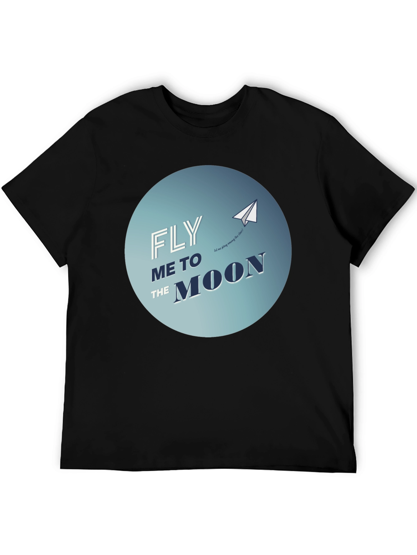 Black Fly Me to the Moon Graphic Tee view 5