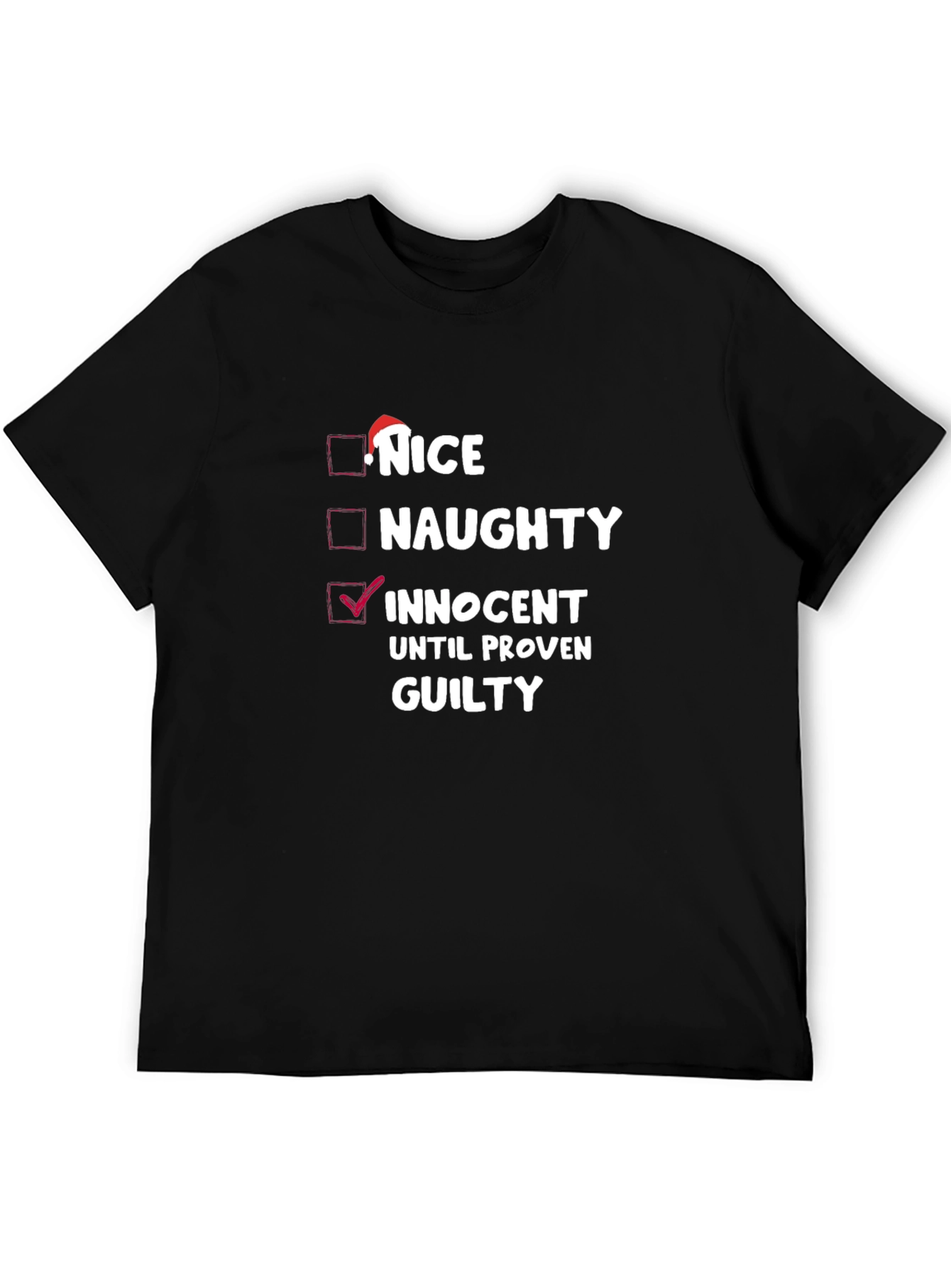 Black Nice Naughty Innocent Graphic T-Shirt view 5