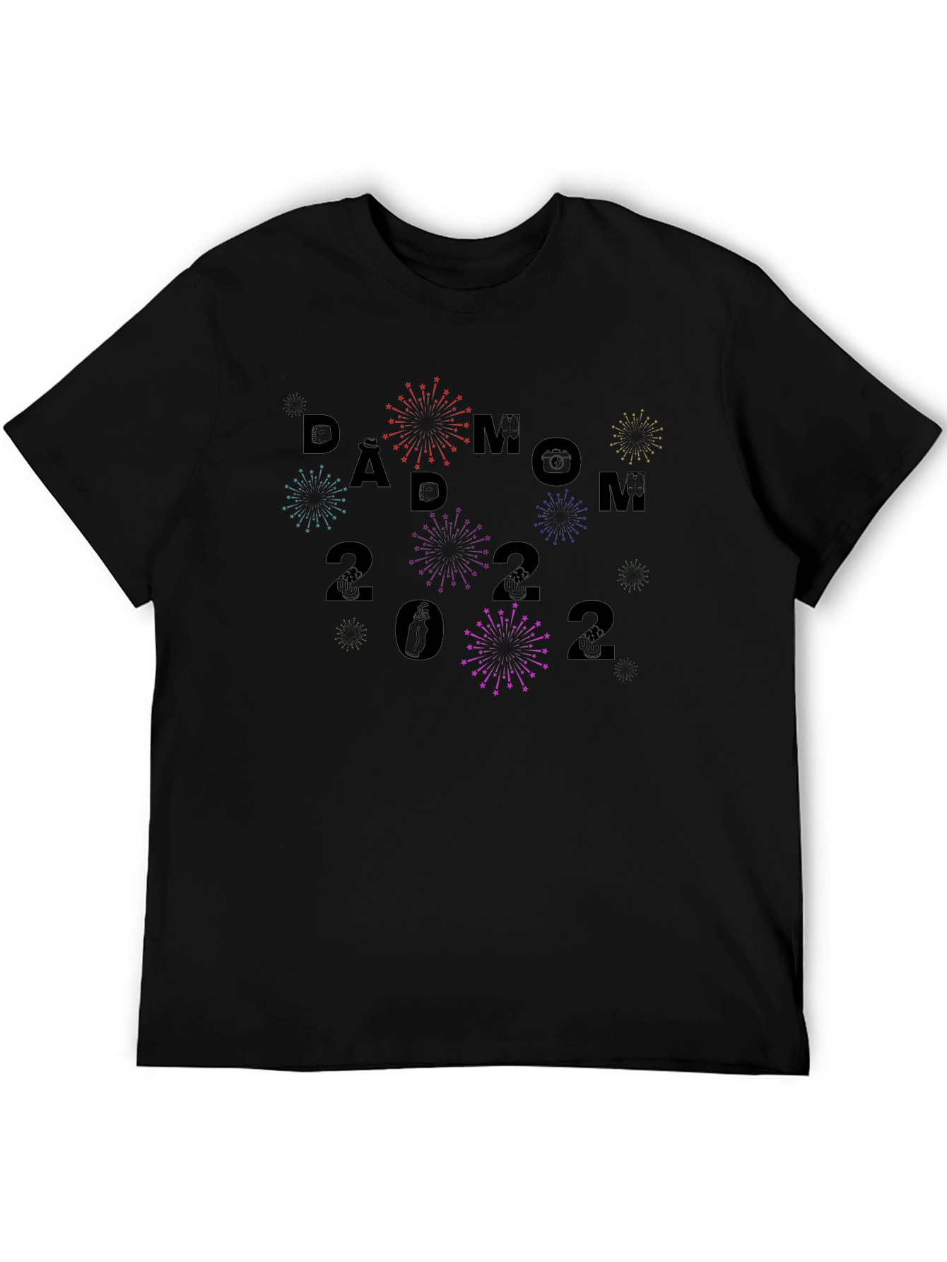 Black Dad Mom 2022 Graphic Tee view 5