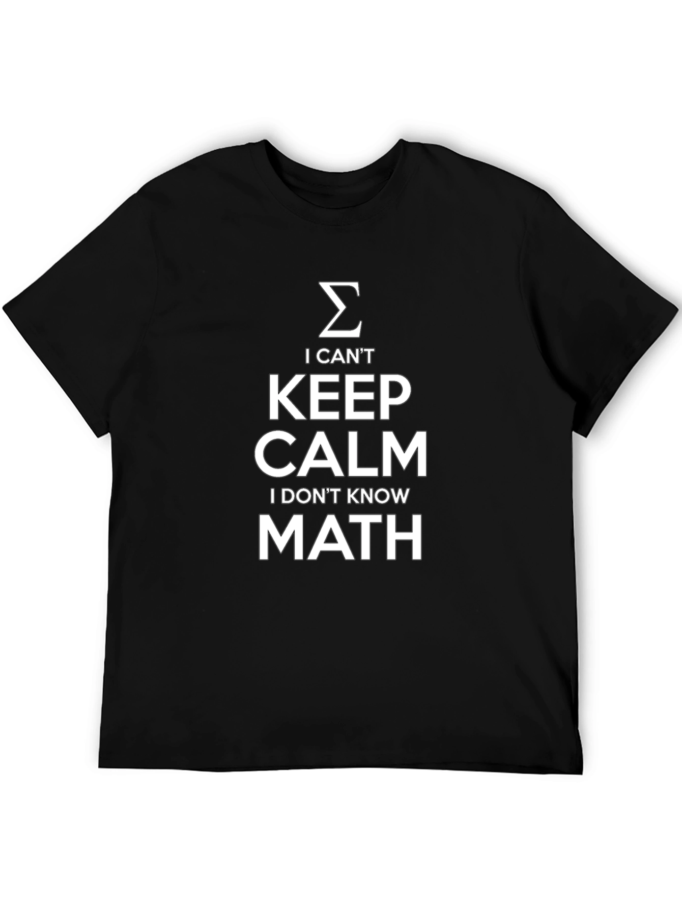 Black Funny Math T-Shirt - I Can't Keep Calm view 5