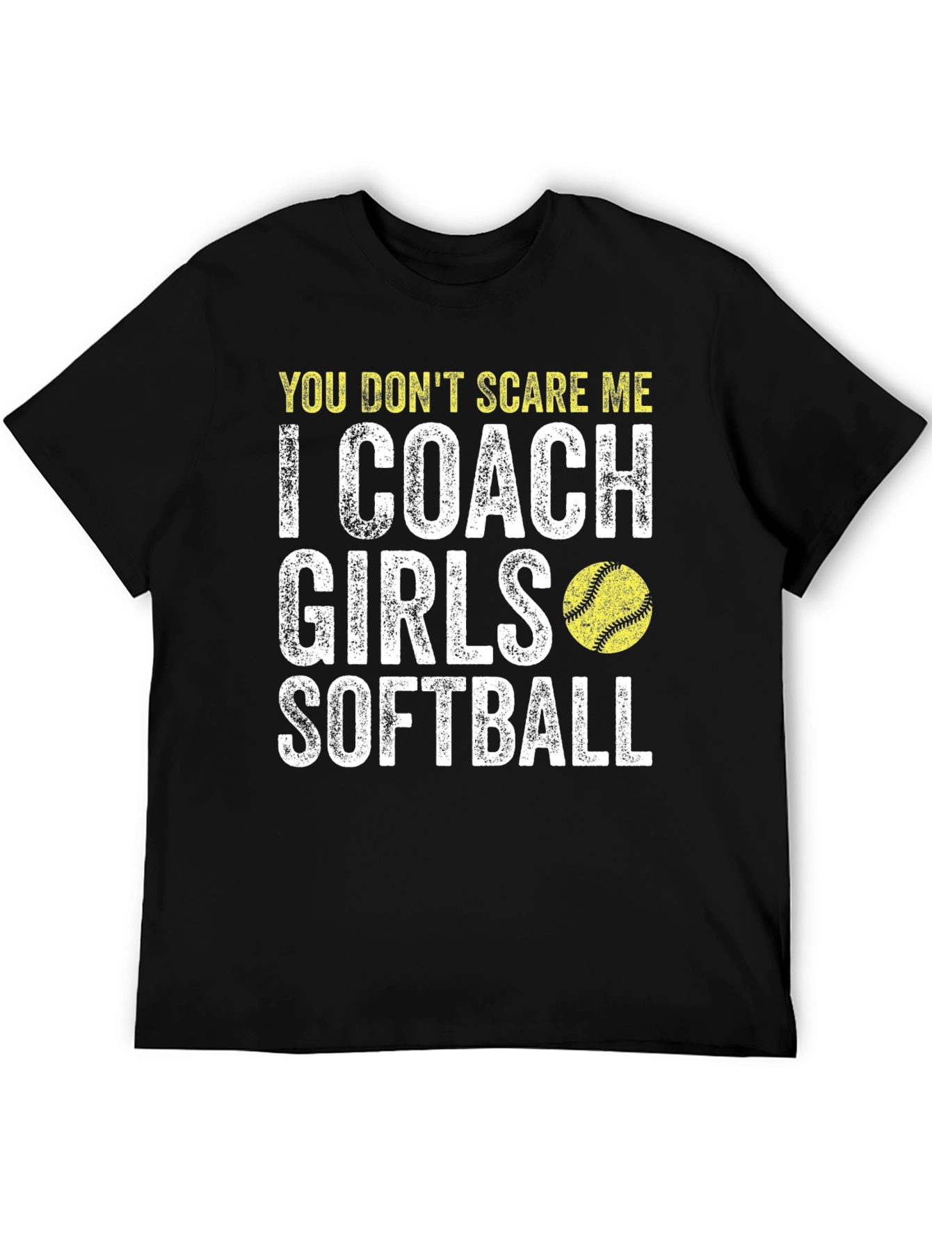 Black Coach Girls Softball T-Shirt view 5