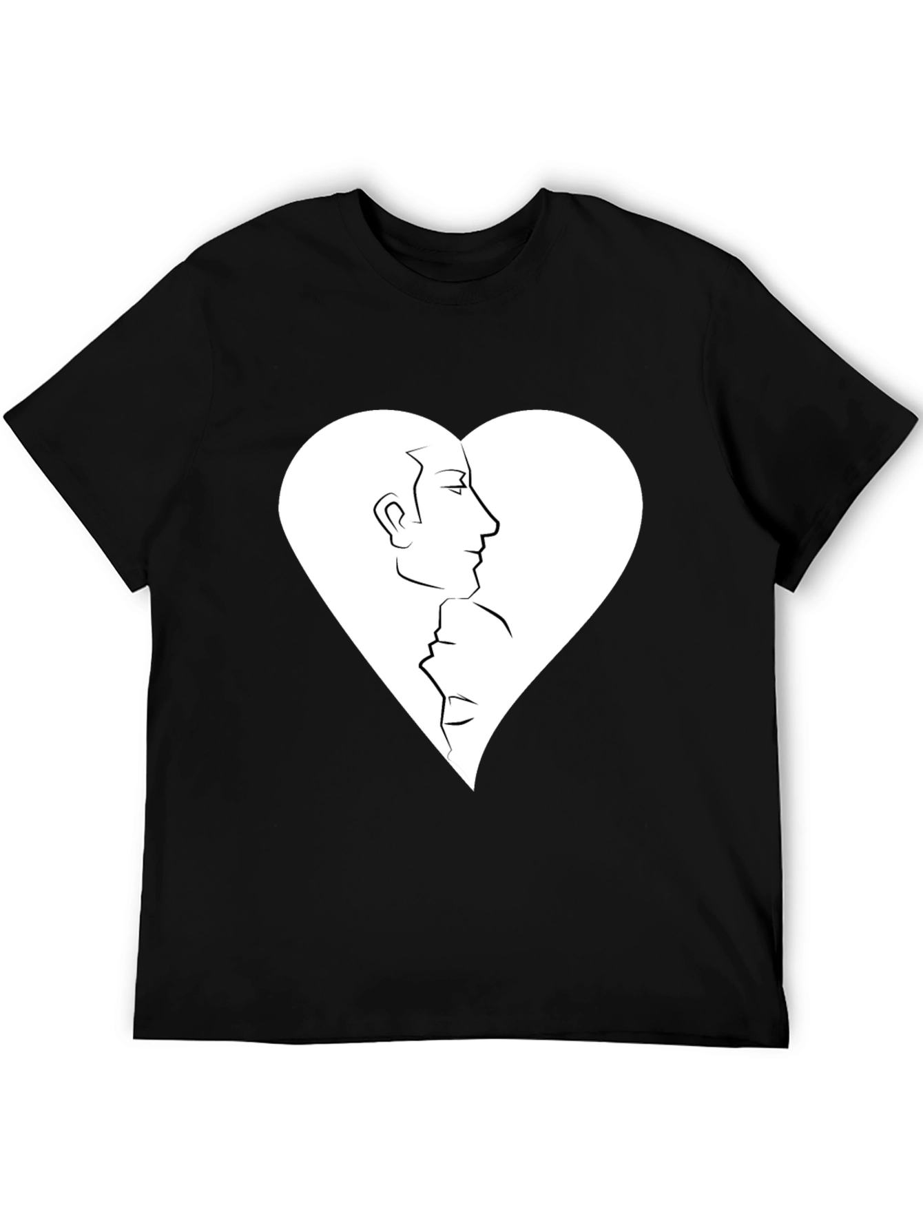 Black Heart Faces Graphic Tee - Black Casual Shirt view 5