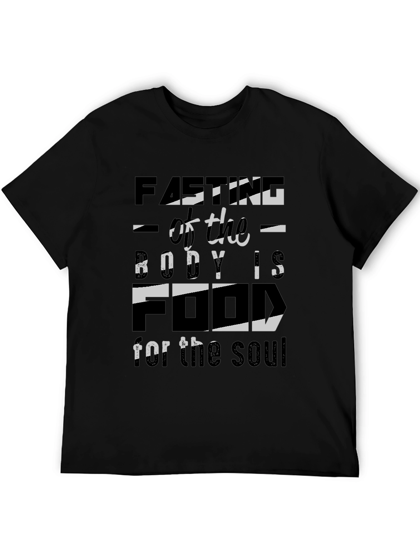 Black Fasting for the Soul Black T-Shirt view 5