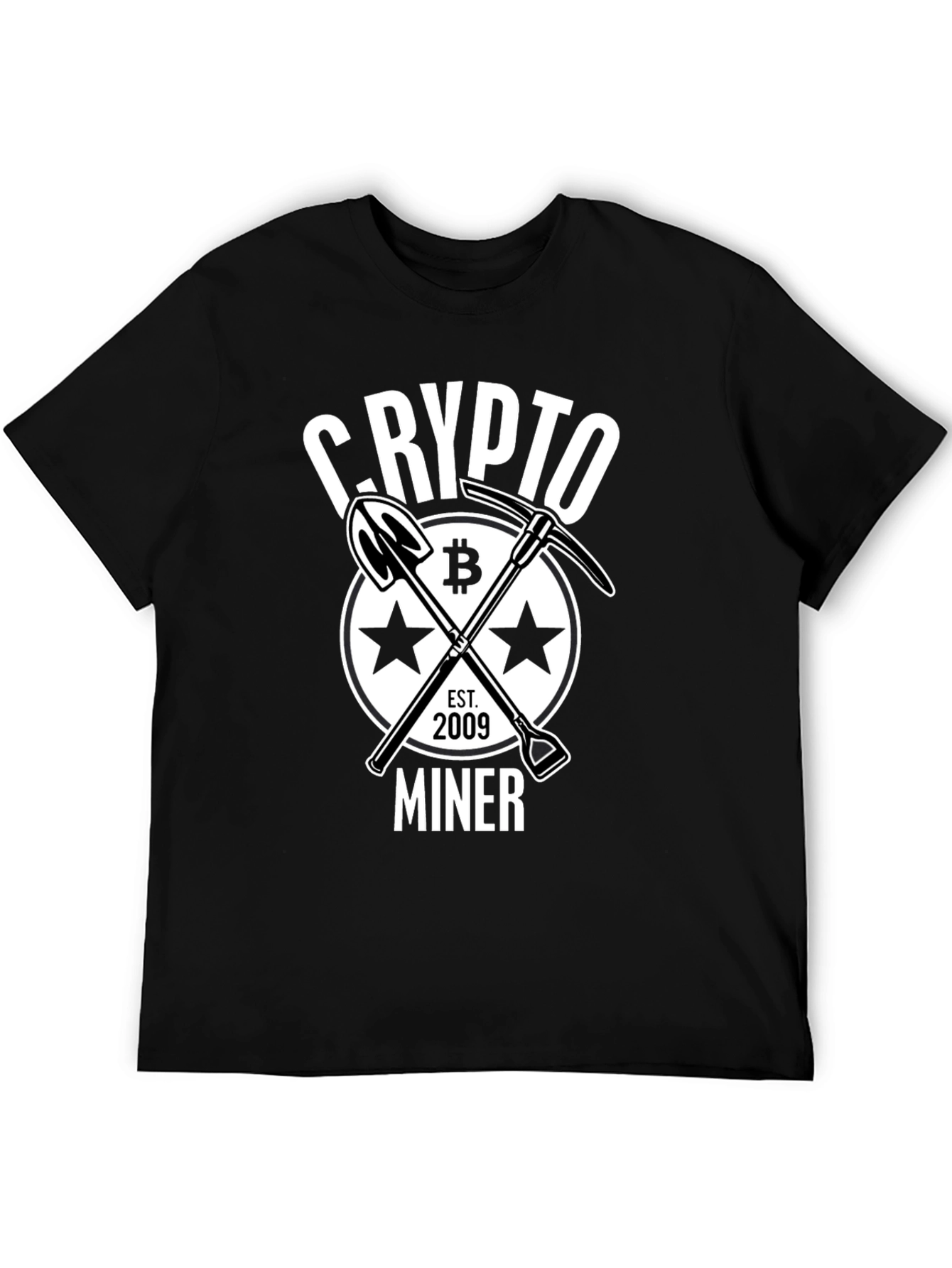 Black Crypto Miner Bitcoin Graphic Tee - Est. 2009 view 5