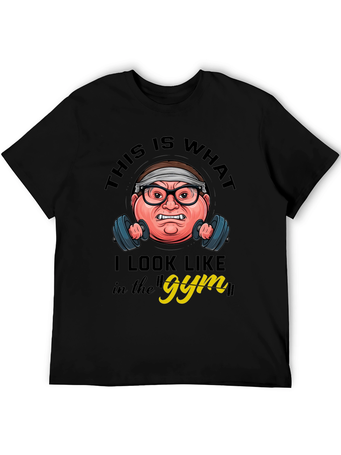 Black Gym Humor Graphic Tee - This Is What I Look Like view 5
