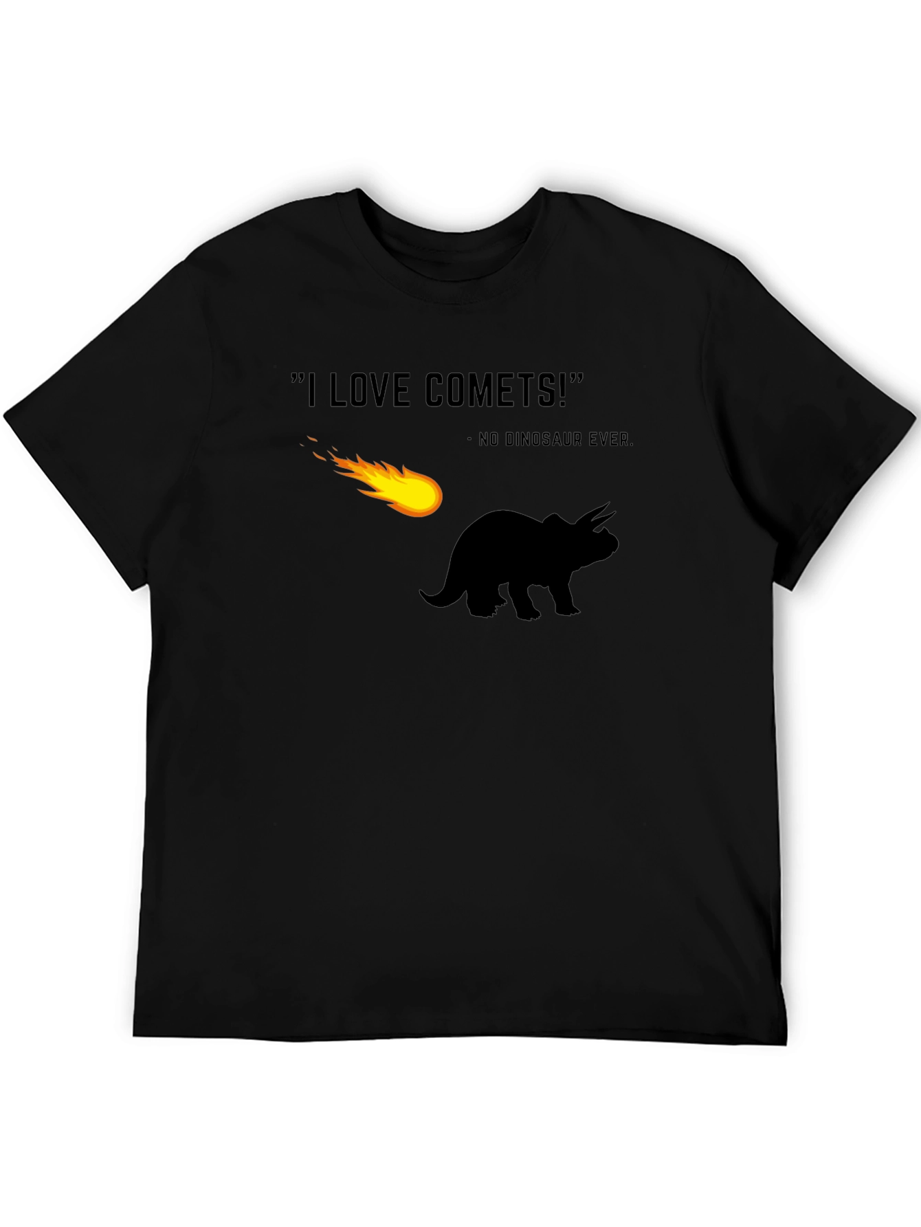 Black Dinosaur Comet T-Shirt - No Dinosaur Ever! view 5