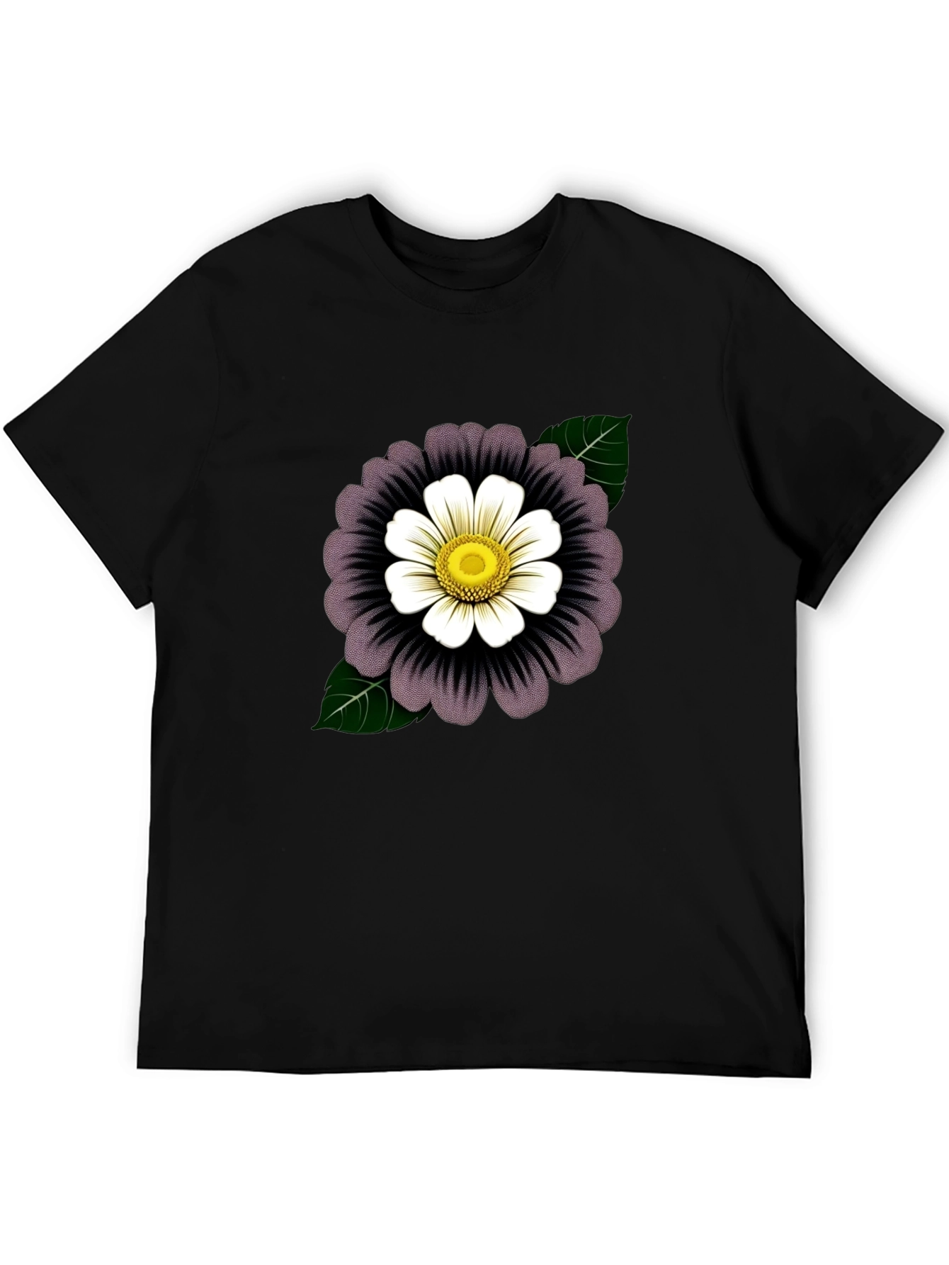 Black Floral Graphic Tee - Stylish Black T-Shirt view 5