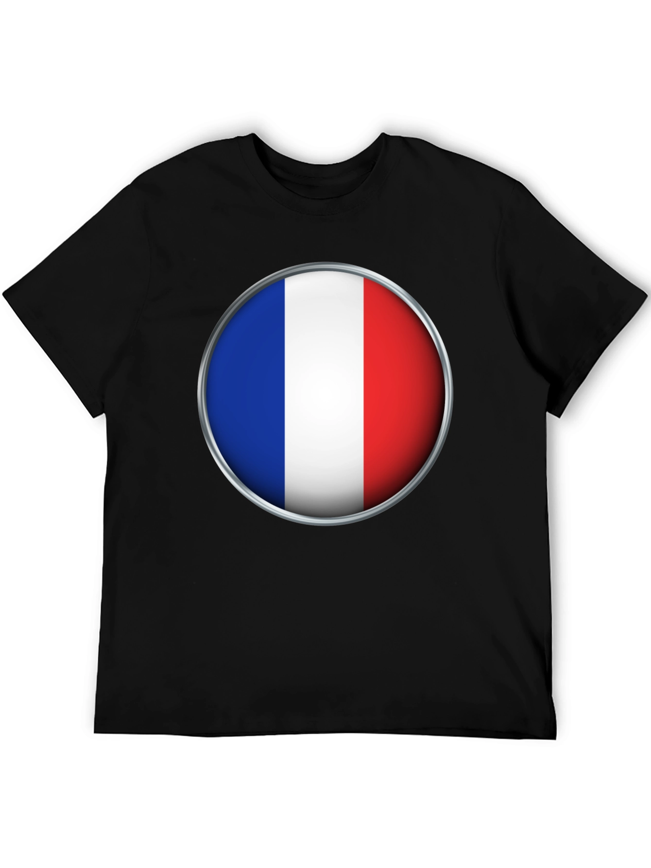 Black French Flag T-Shirt - Stylish National Pride Tee view 5