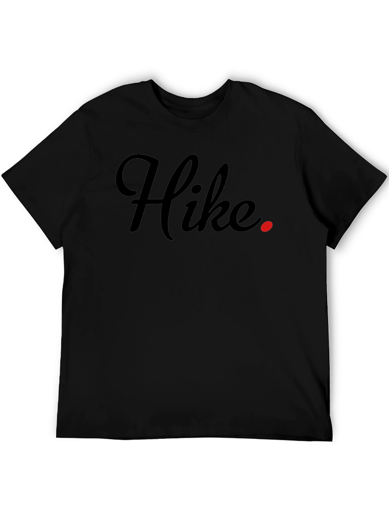 Black Hike Graphic Tee - Black Crew Neck Casual Shirt view 5