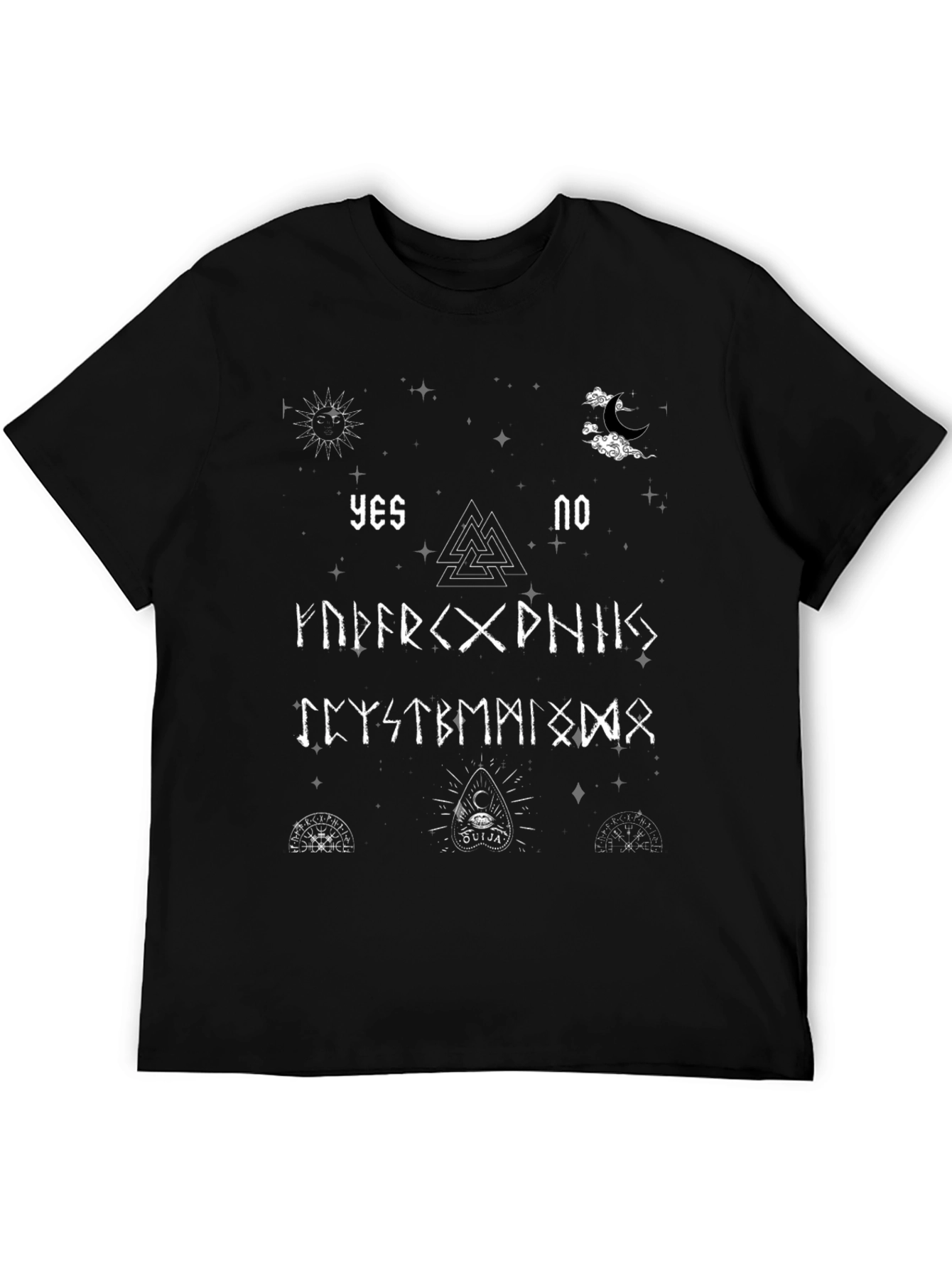 Occult Ouija Board Rune Graphic T-Shirt - 5