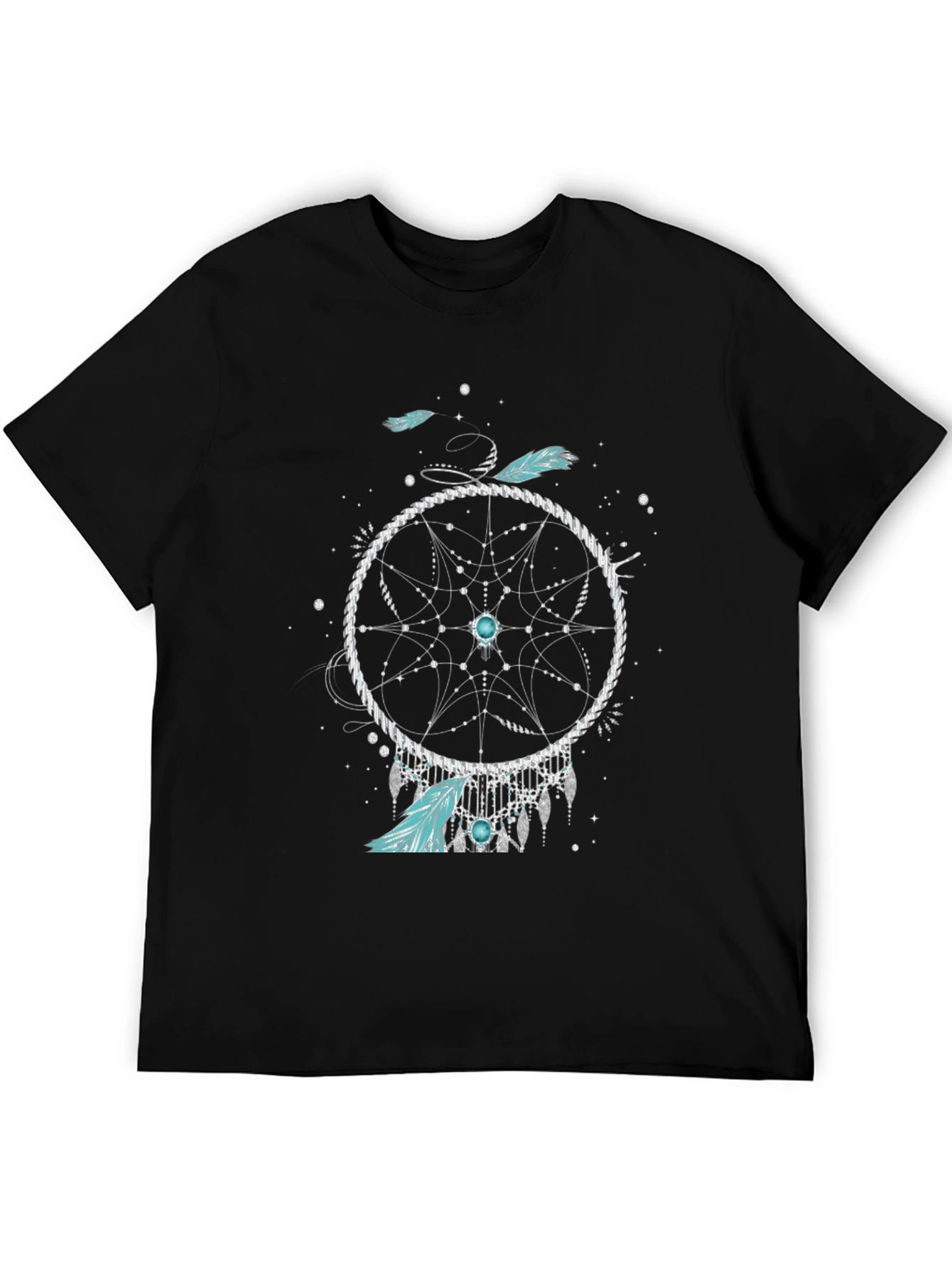 Black Dreamcatcher Graphic T-Shirt - Black view 5