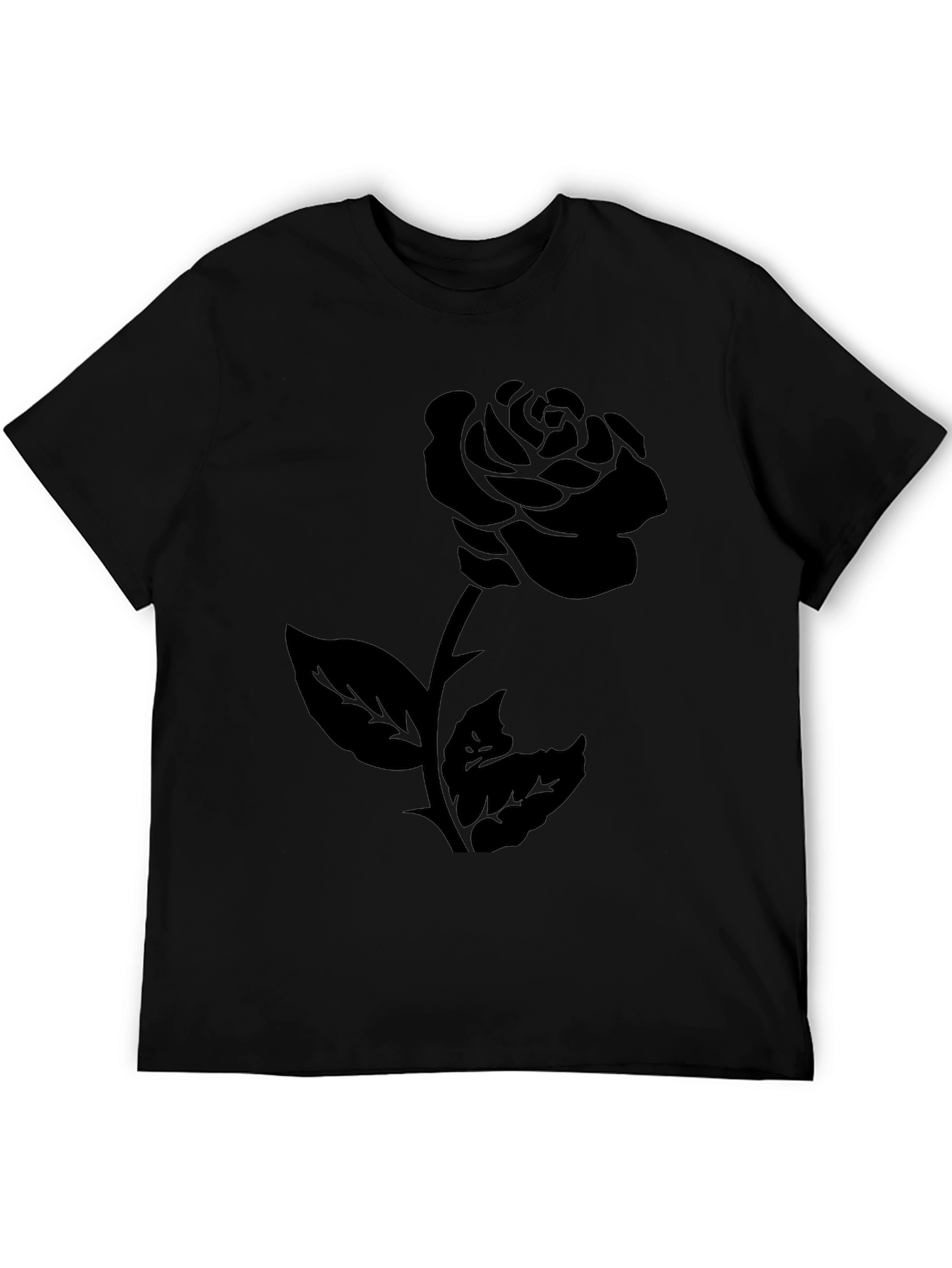 Black Rose Graphic Tee - Mens Black T-Shirt view 5