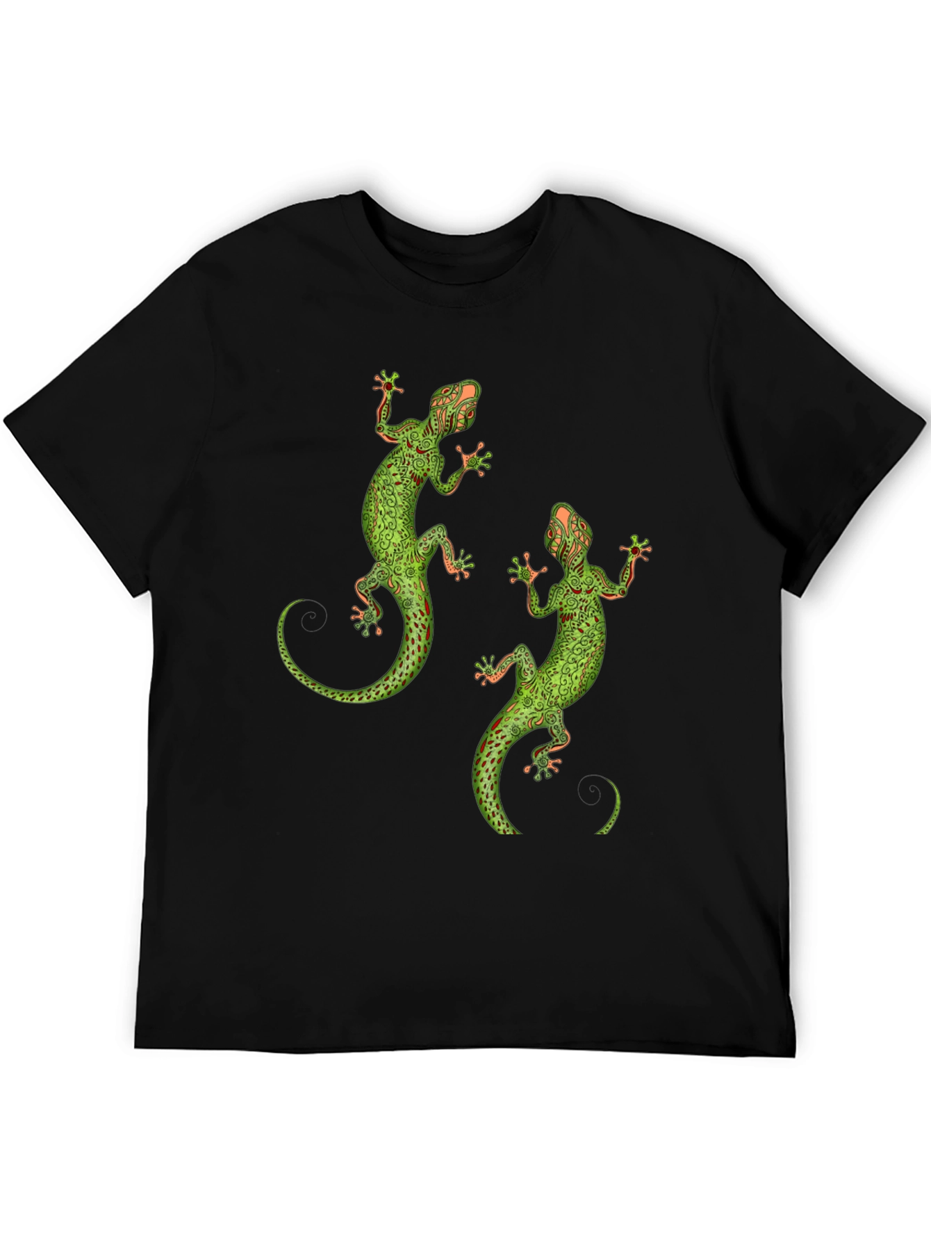 Black Lizard Graphic Tee - Unique Reptile Print view 5