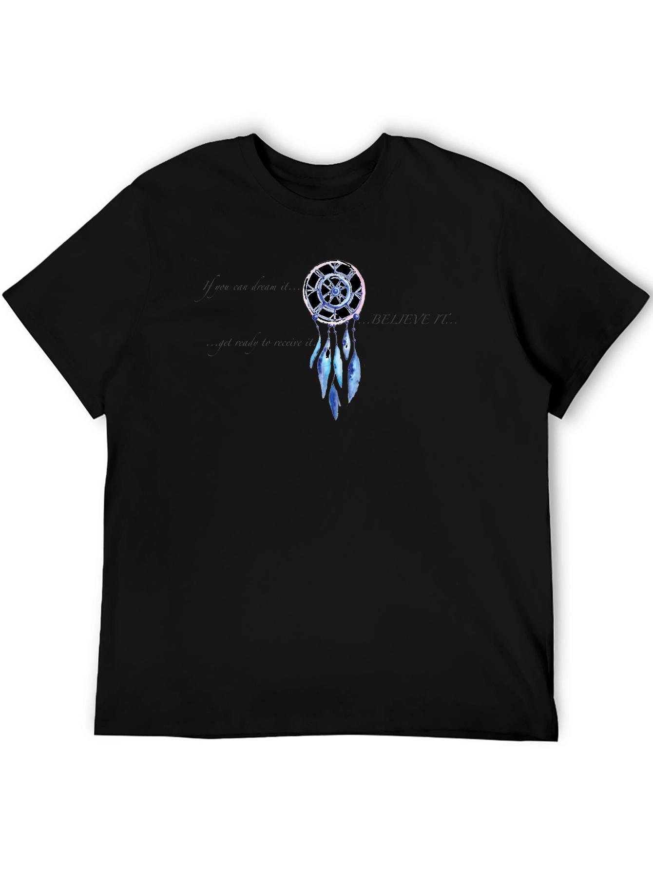 Black Dreamcatcher Believe Graphic T-Shirt view 5