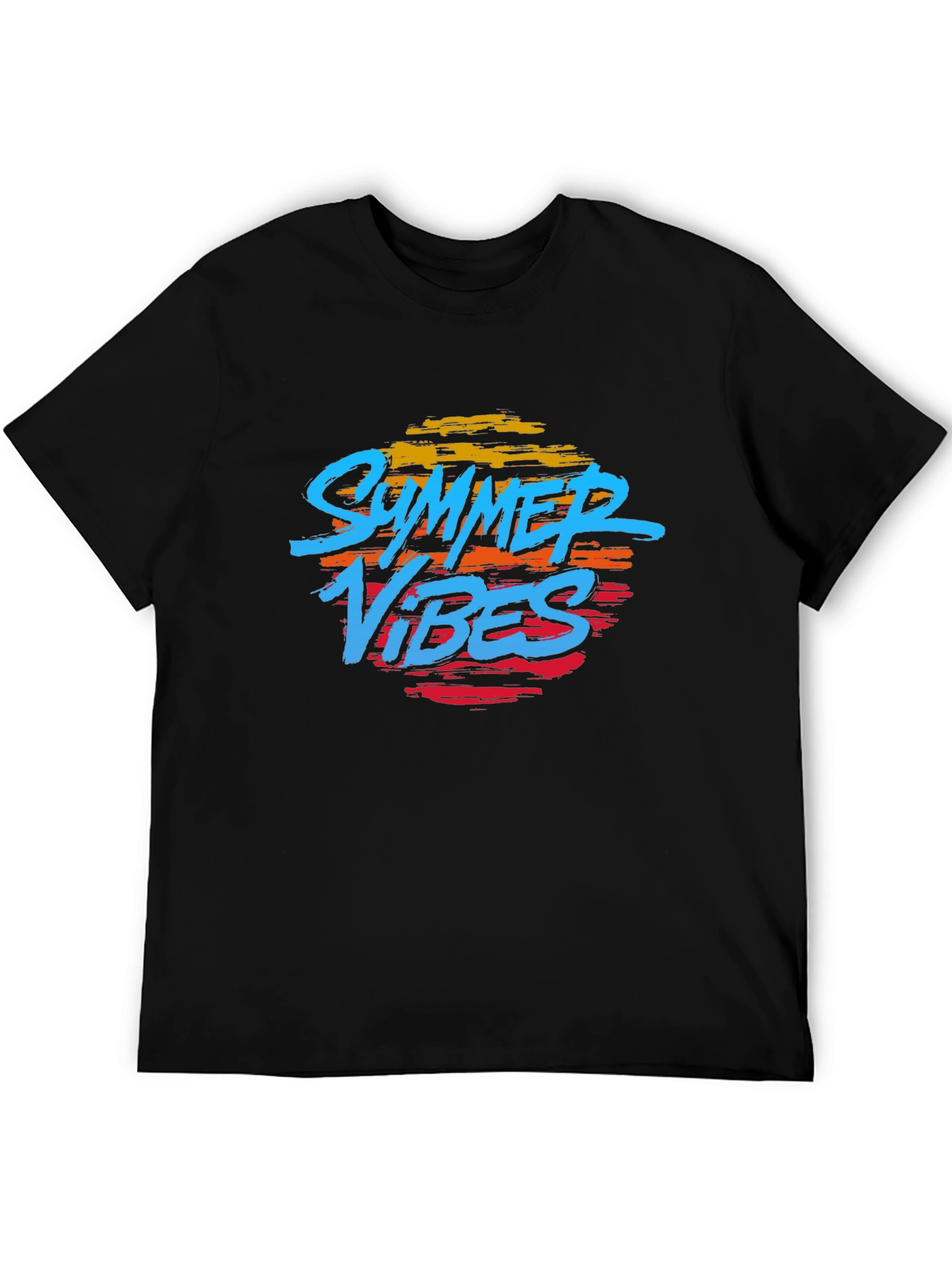 Black Summer Vibes Graphic T-Shirt - Black view 5