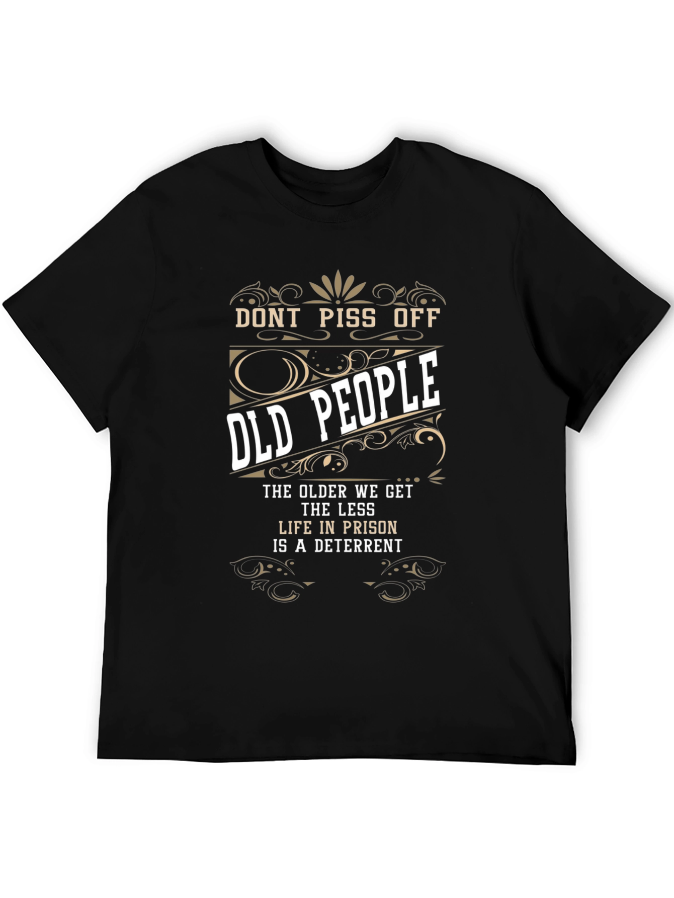 Black Don't Piss Off Old People Graphic Tee view 5