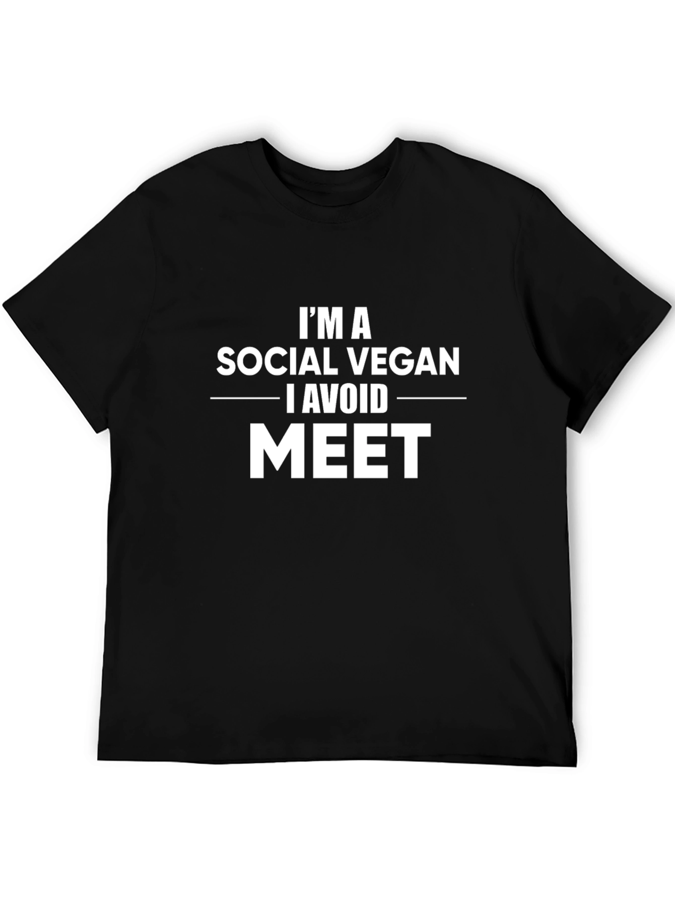 Black Social Vegan Graphic Tee - Avoid Meat view 5