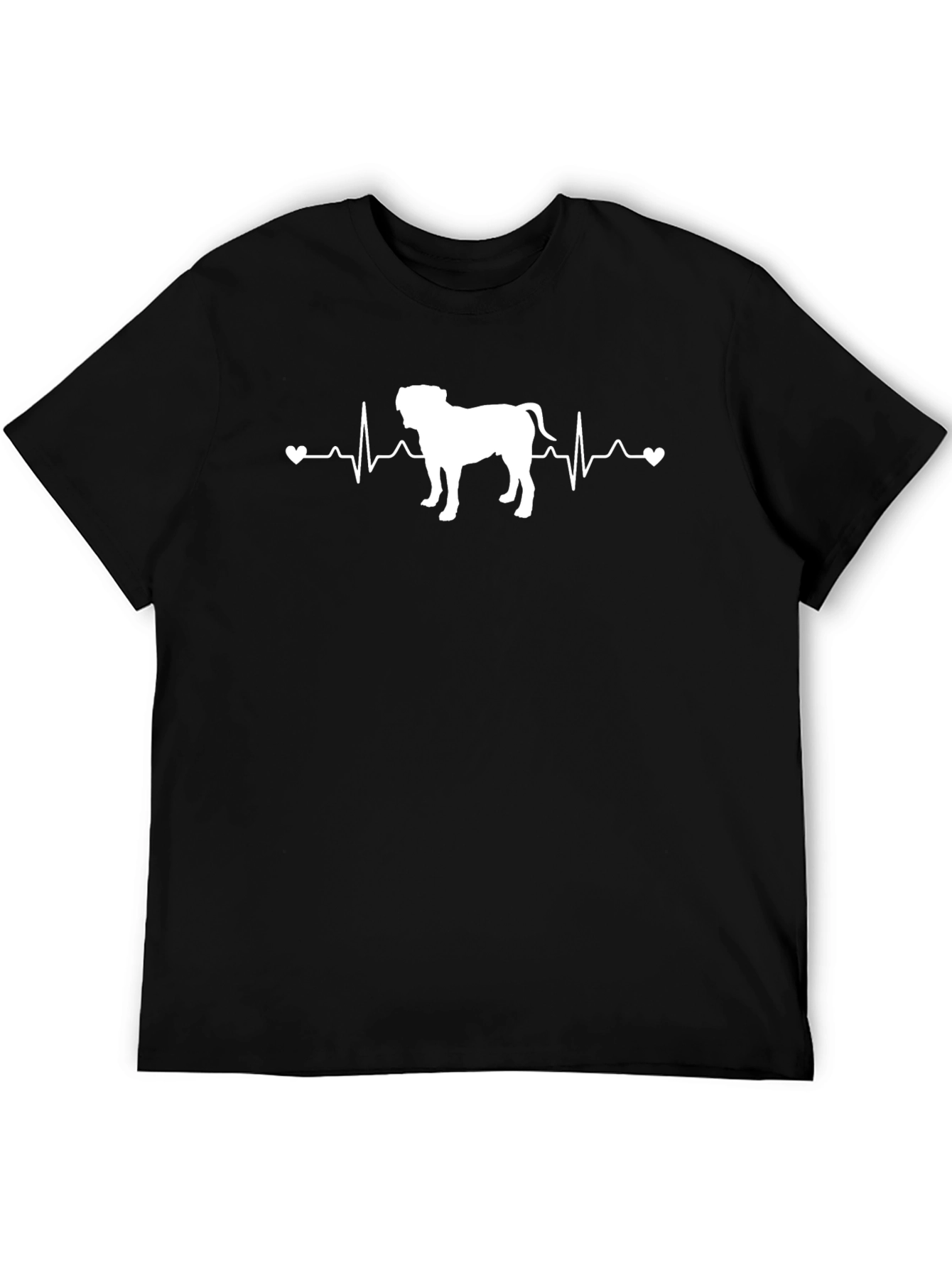 Black Dog Heartbeat T-Shirt -  Unisex view 5