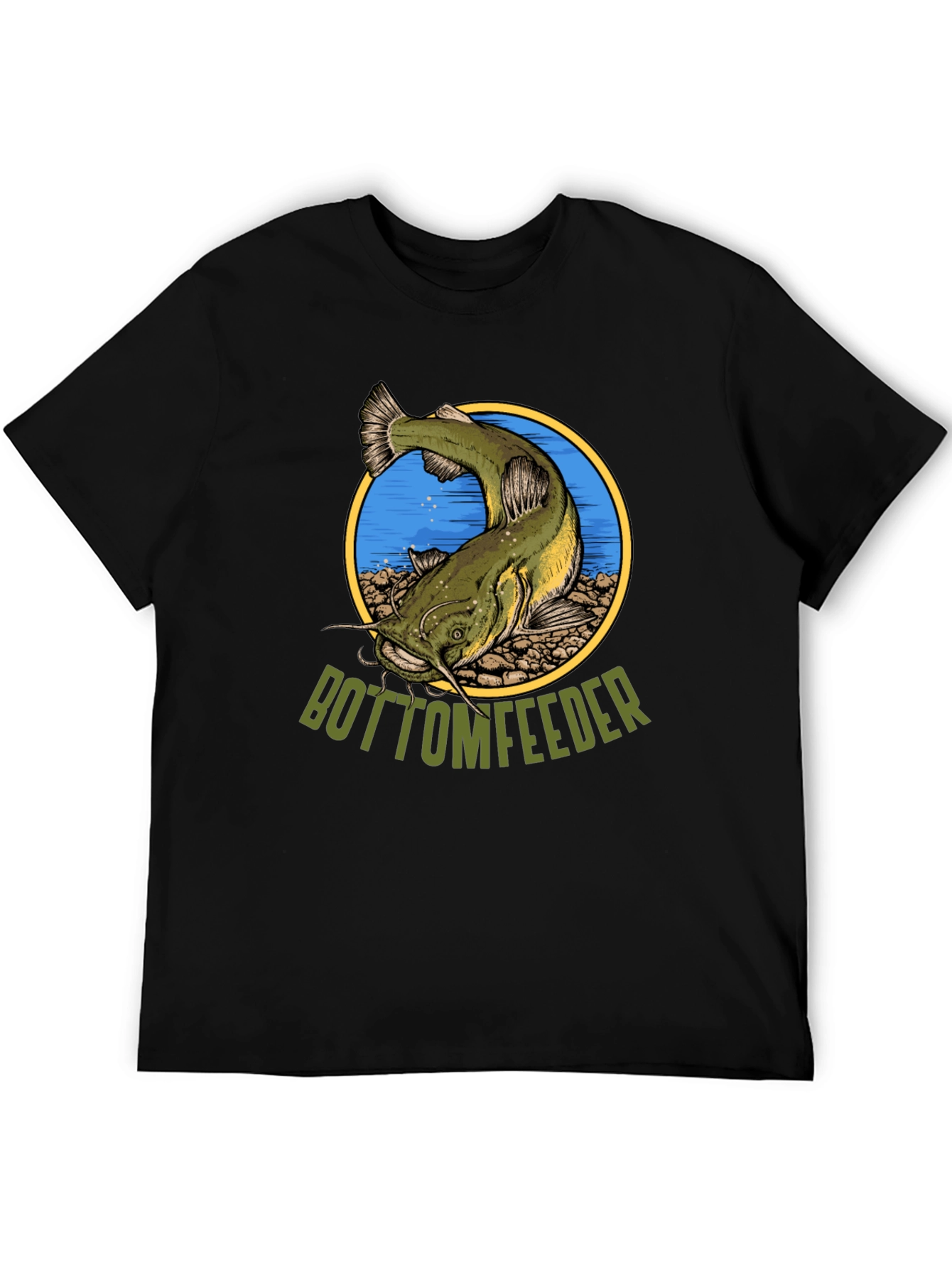 Black Bottom Feeder Fish Graphic T-Shirt view 5