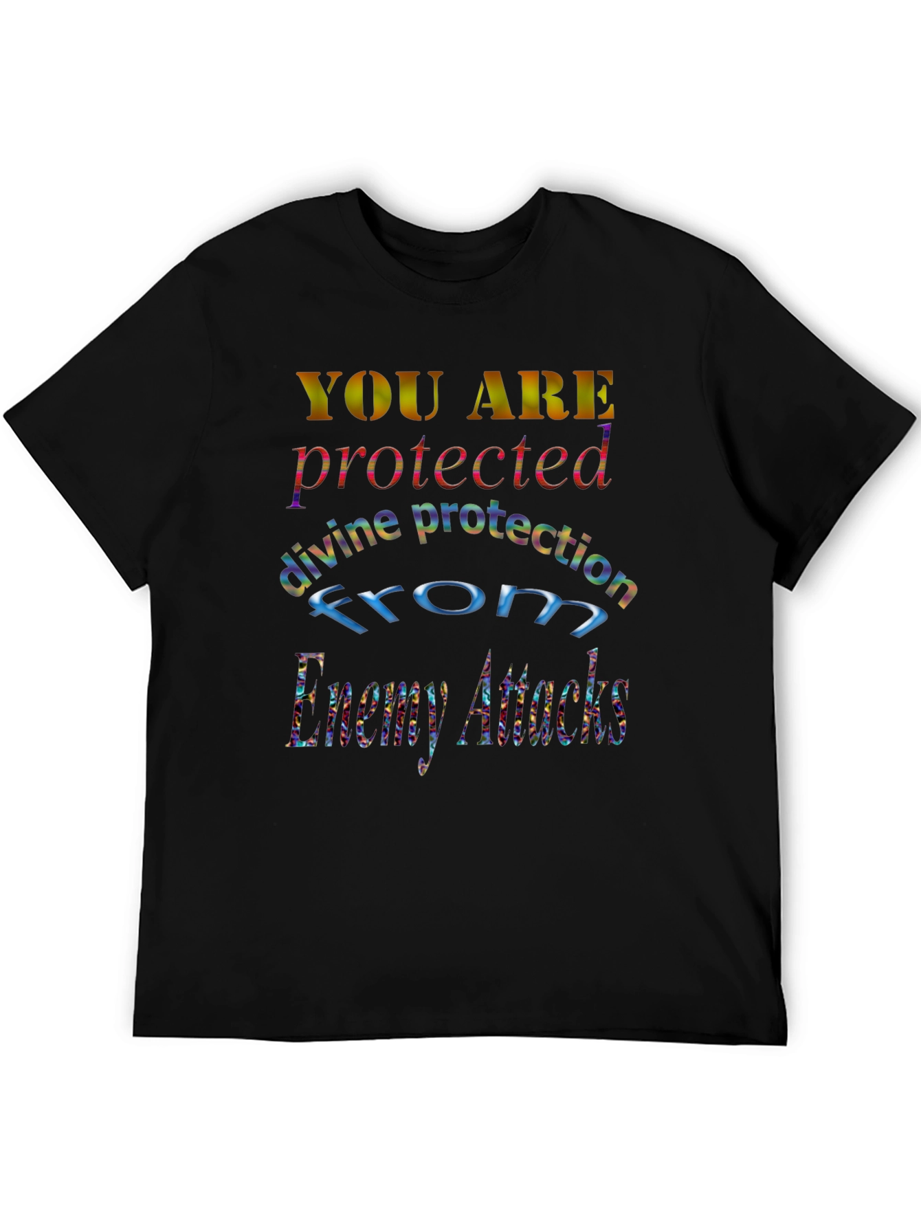 Black Protected Graphic Tee - Divine Protection view 5