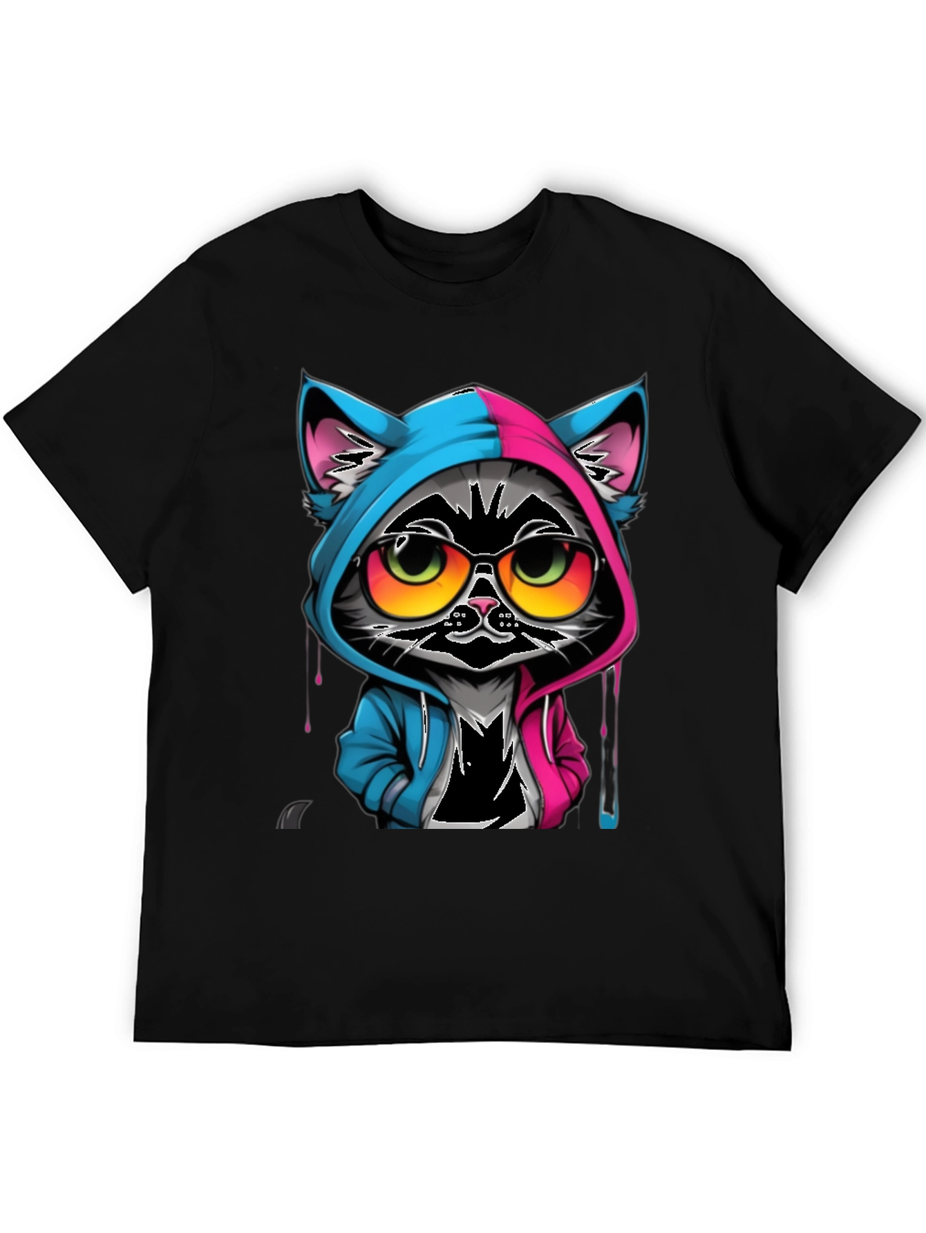 Black Cool Cat T-Shirt view 5