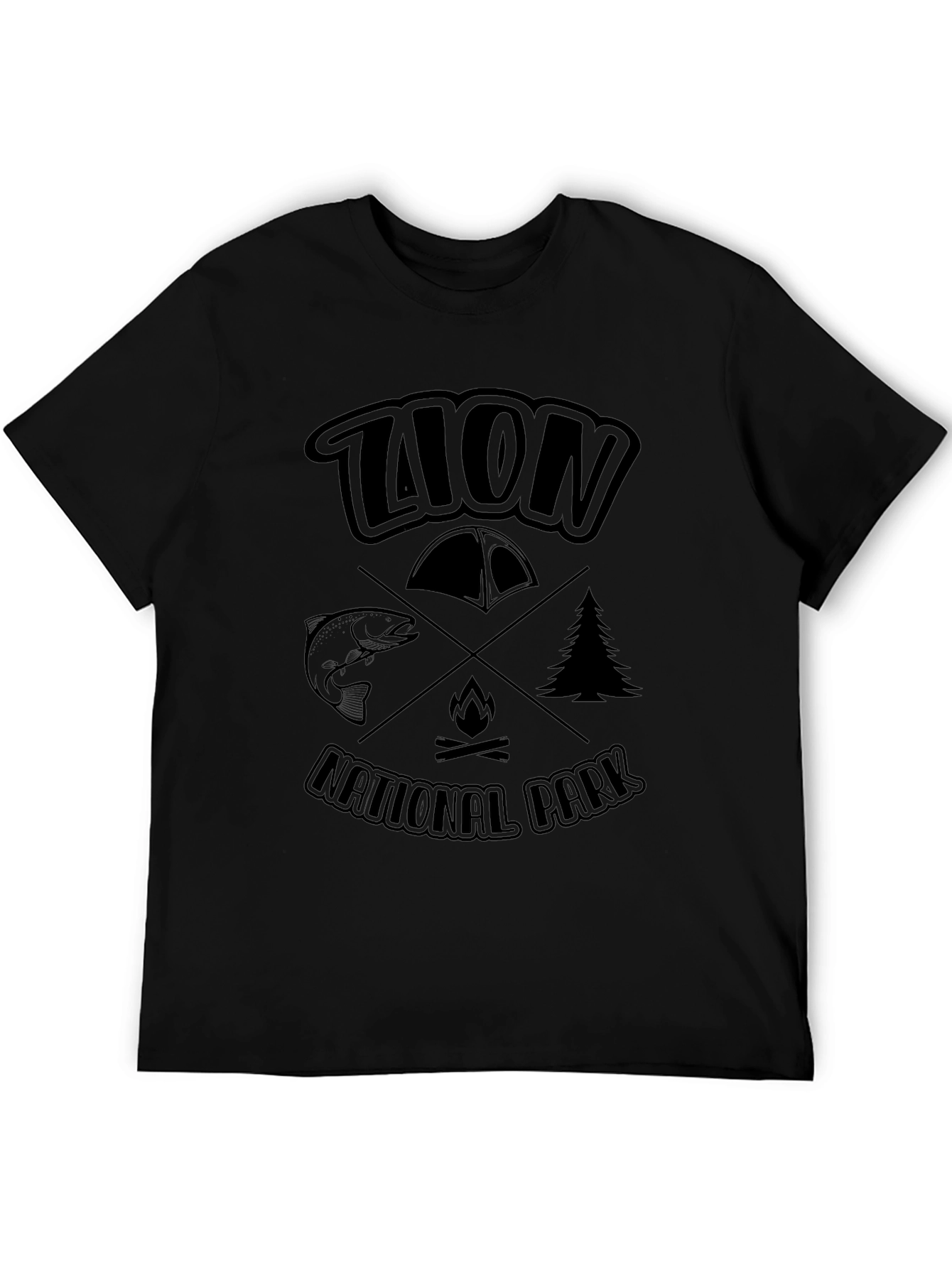 Black Zion National Park Graphic T-Shirt, Camping Tee view 5