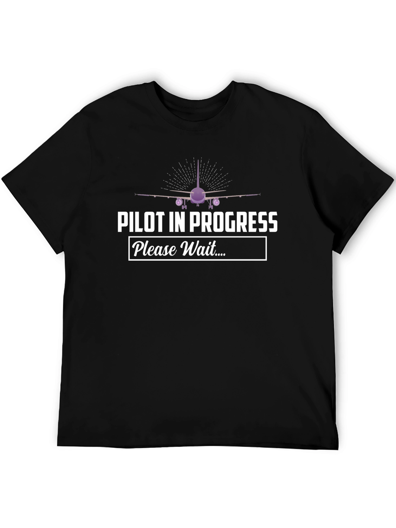 Black Pilot in Progress Graphic T-Shirt view 5