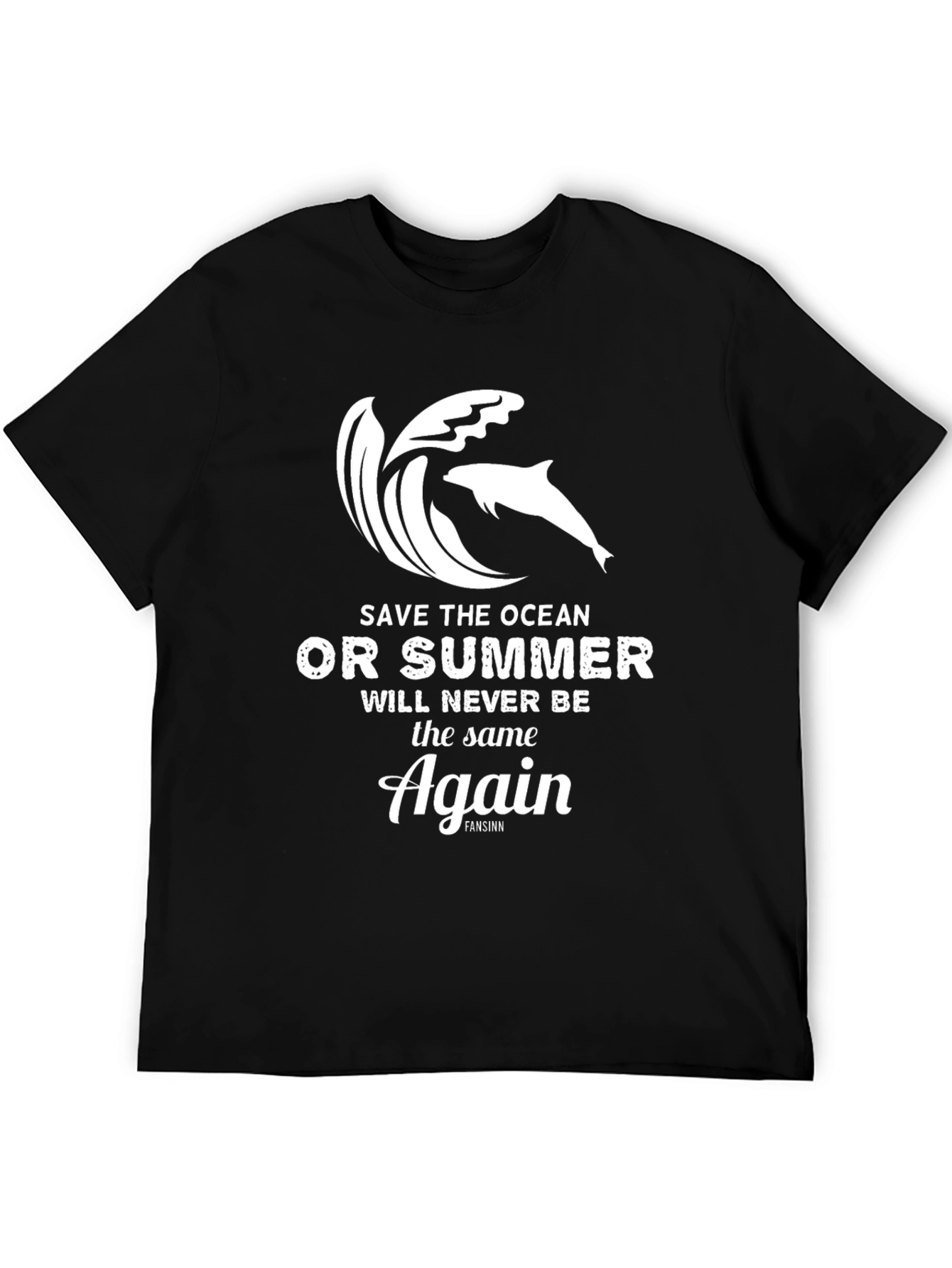 Save the Ocean Graphic Tee - Black - 5
