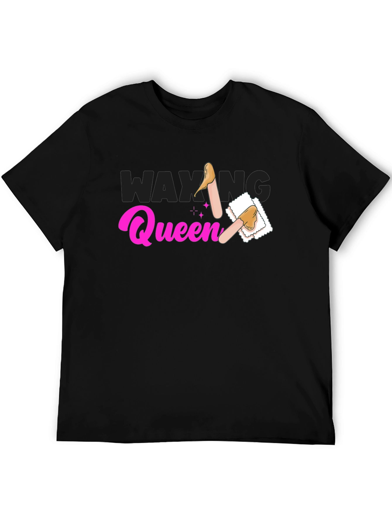 Black Waxing Queen T-Shirt - Beauty Spa Apparel view 5