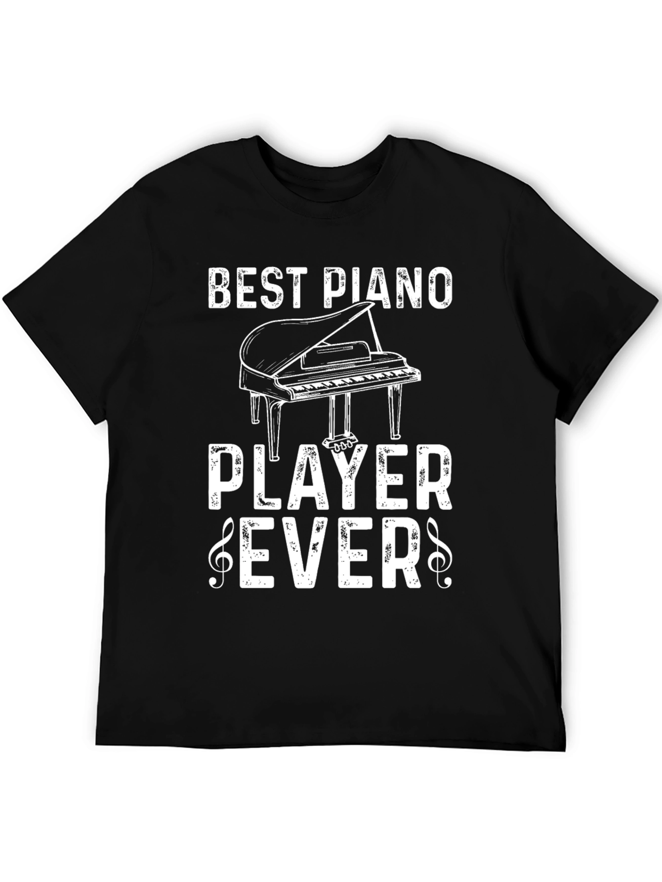 Black Best Piano Player Ever Graphic Tee view 5