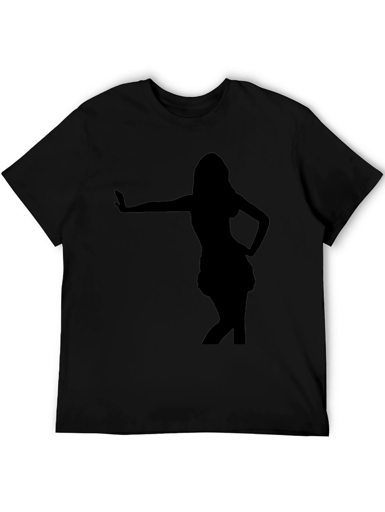 Black Silhouette Dancer Black T-Shirt - Stylish and Comfortable view 5