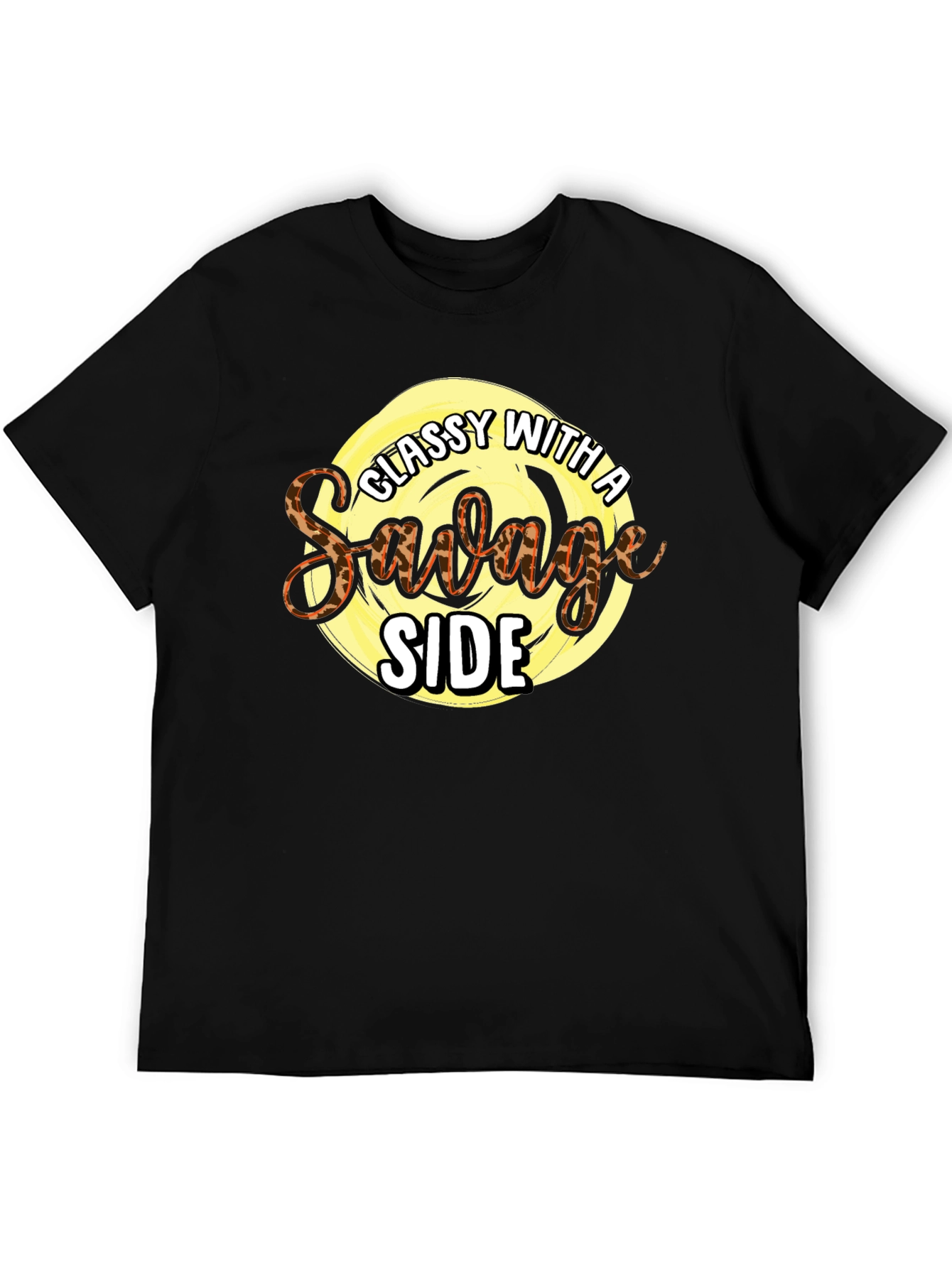 Black Classy with a Savage Side Graphic Tee view 5